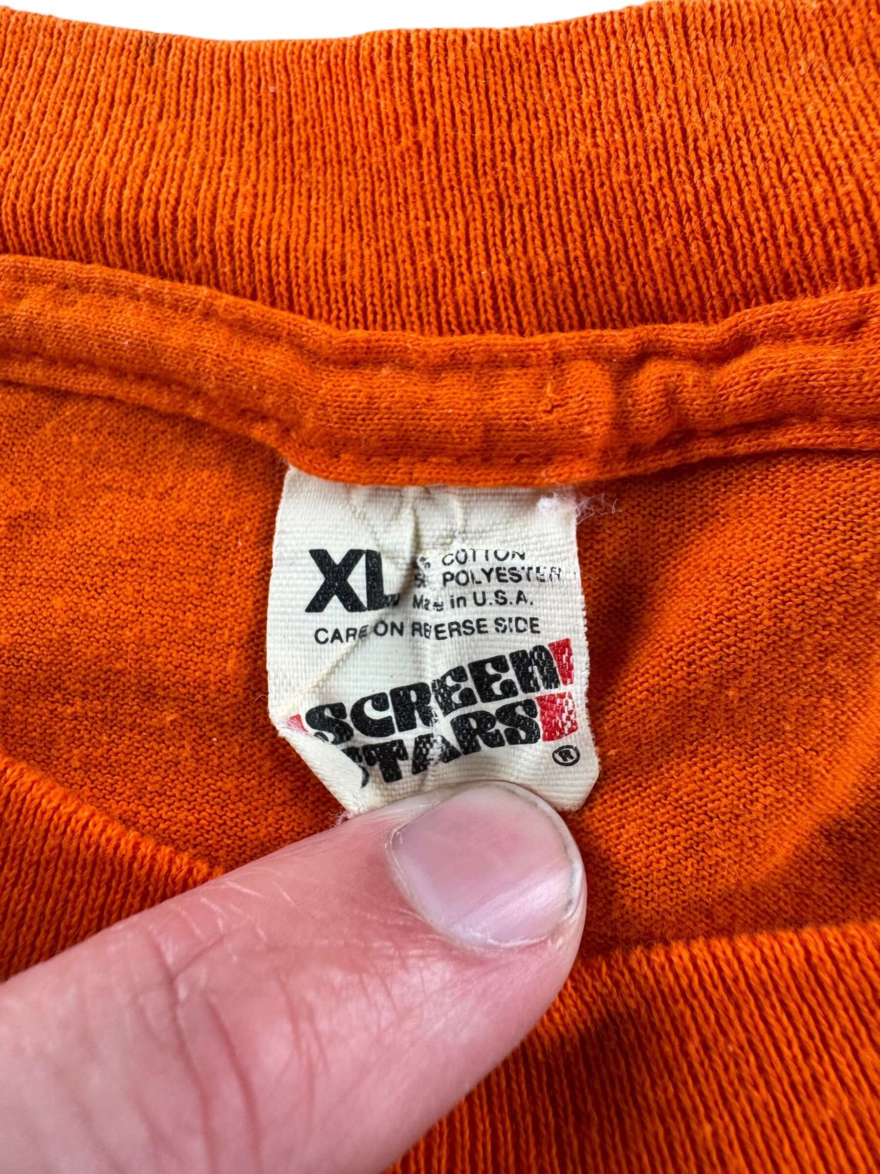 Tag on Vintage Screen Stars Jack O Lantern Halloween Tee SZ XL (Fits M)