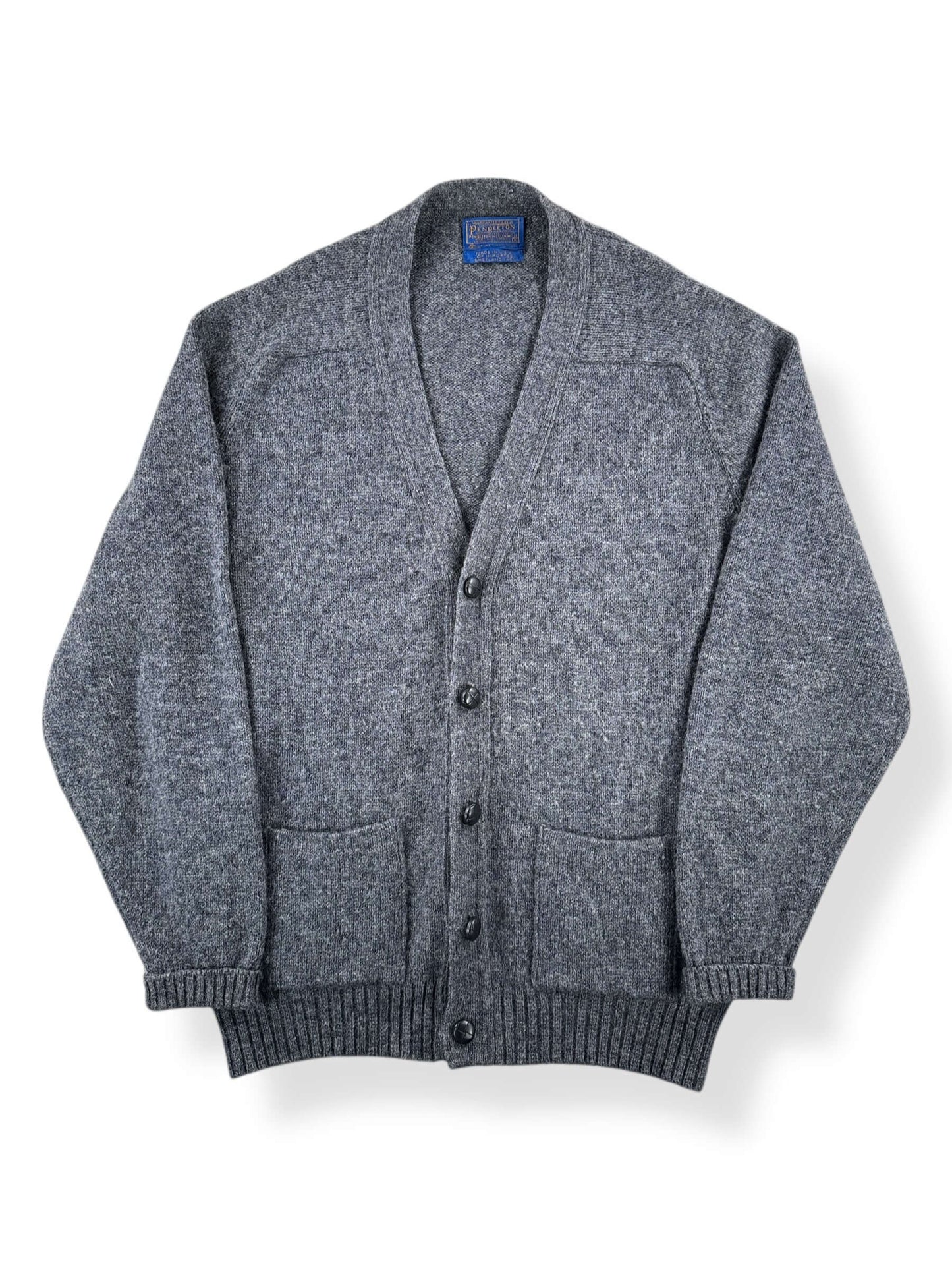 Front of Vintage Grey Pendleton Cardigan Sweater SZ XL