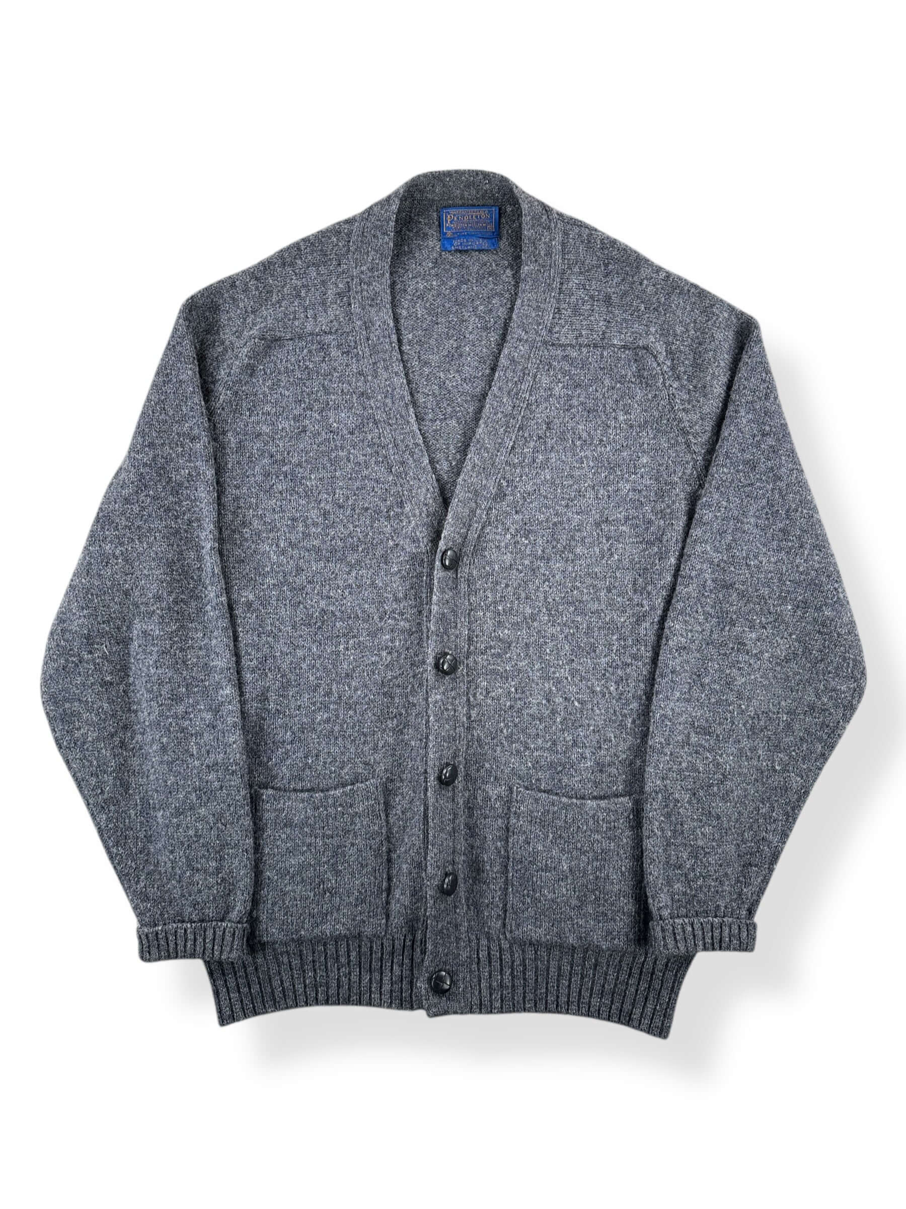 Front of Vintage Grey Pendleton Cardigan Sweater SZ XL