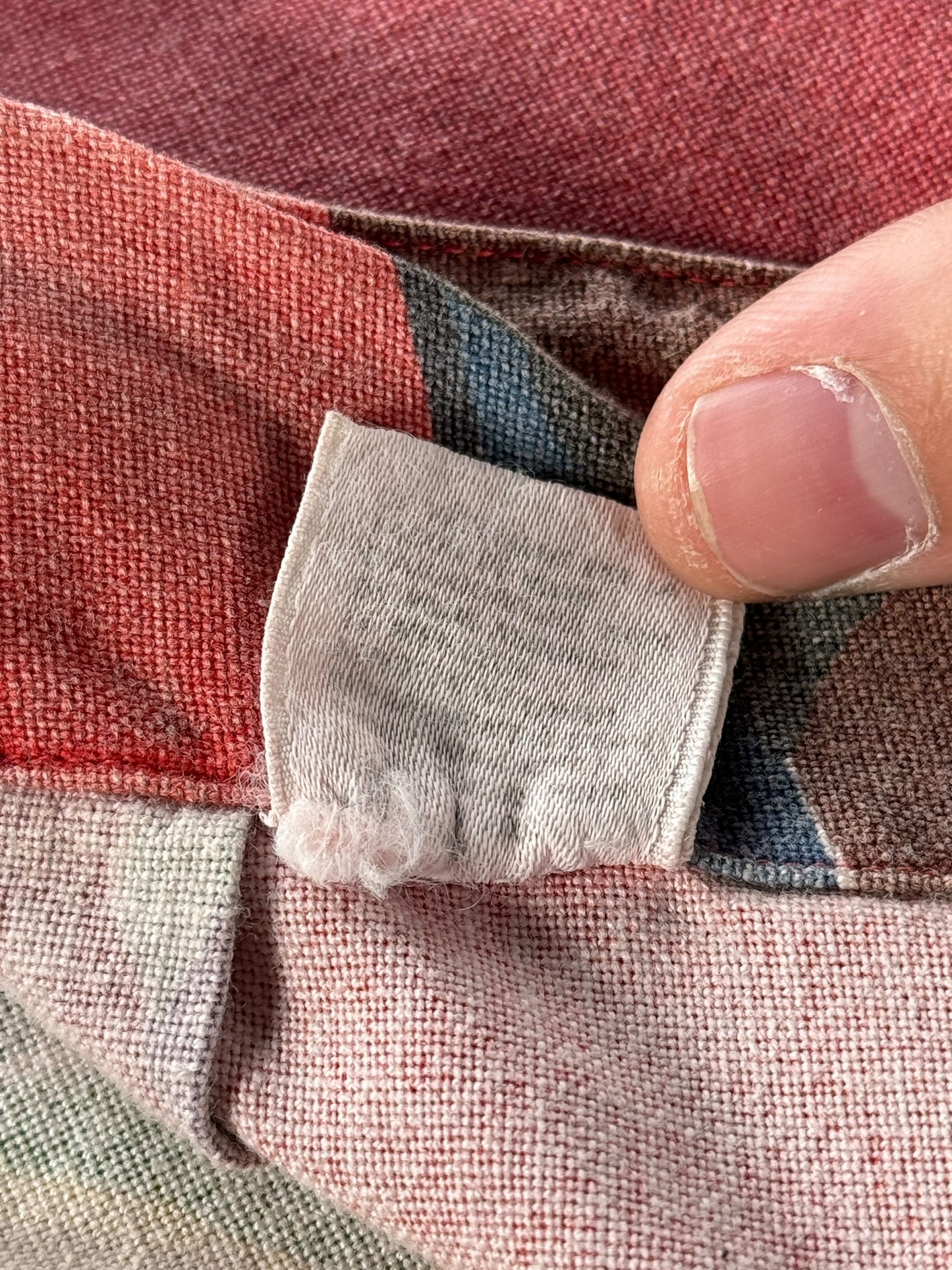 Back of care tag on Vintage 80's Swim Shorts W40