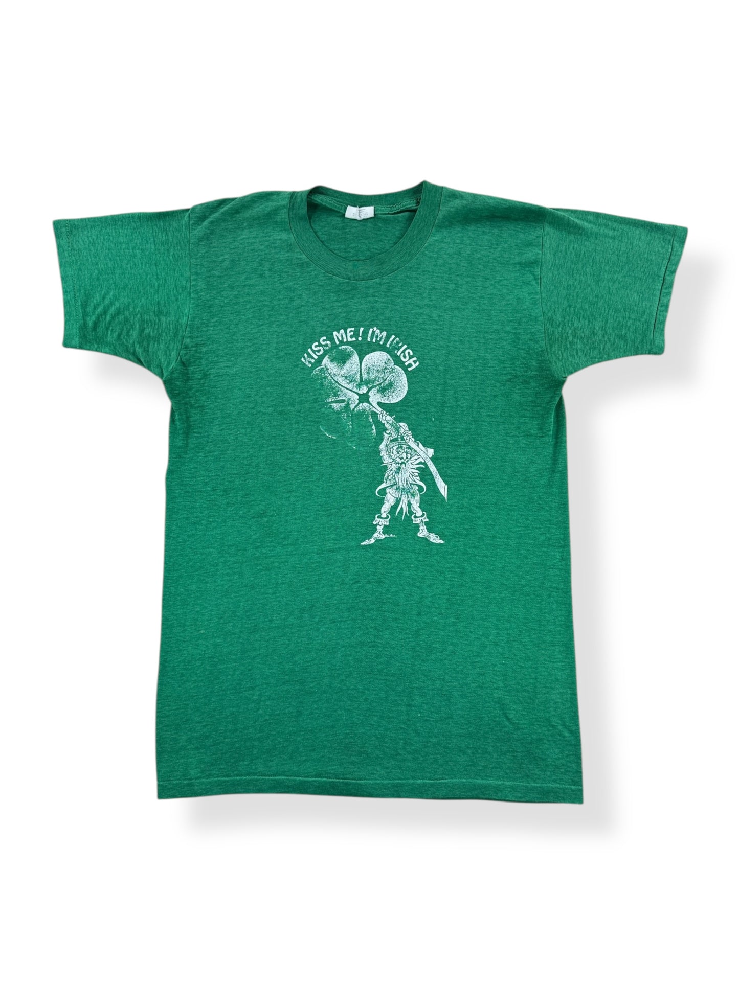 Front of Vintage Kiss Me I'm Irish Tee SZ M AS IS