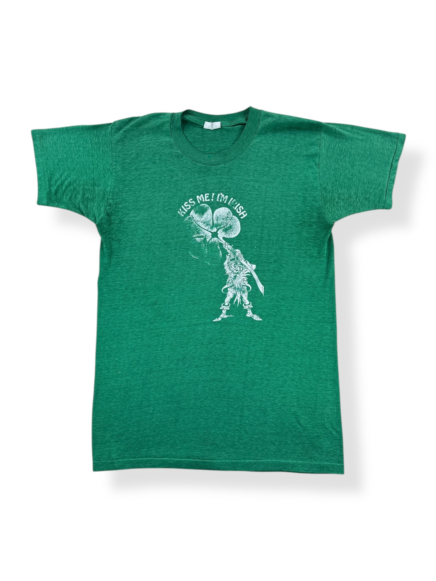 Front of Vintage Kiss Me I'm Irish Tee SZ M AS IS