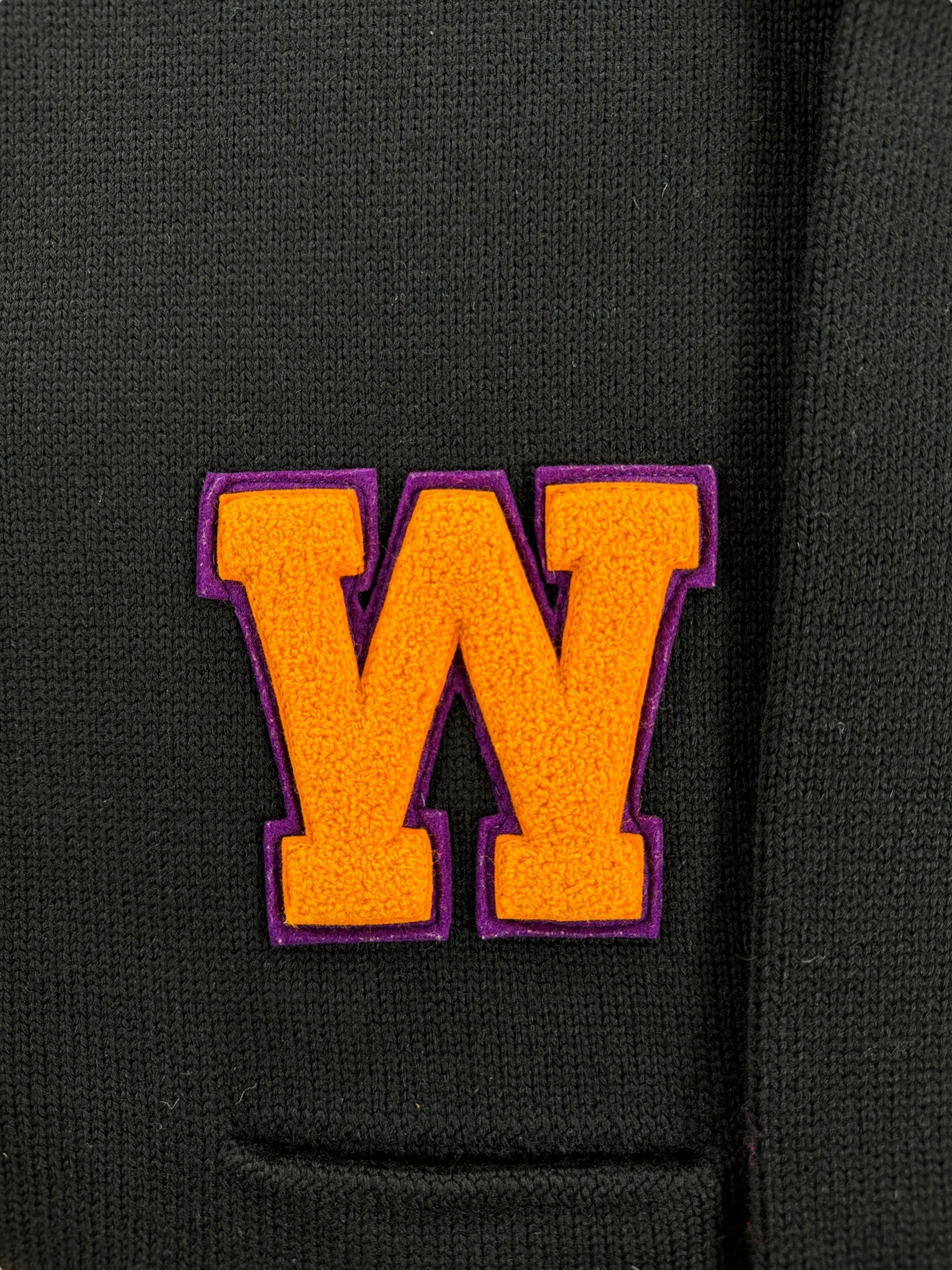 UW Patch on Vintage UW Lasley Woolen Mills Chuck Holtz Cardigan SZ L