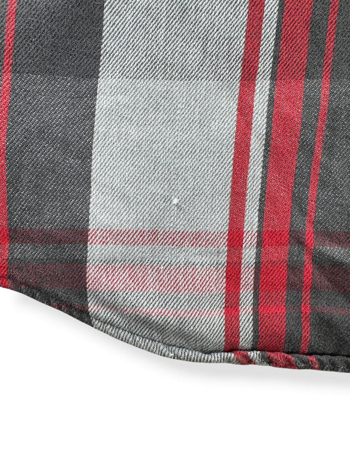 Ware on back of Vintage Five Brothers Red & Grey Cotton Flannel SZ XL