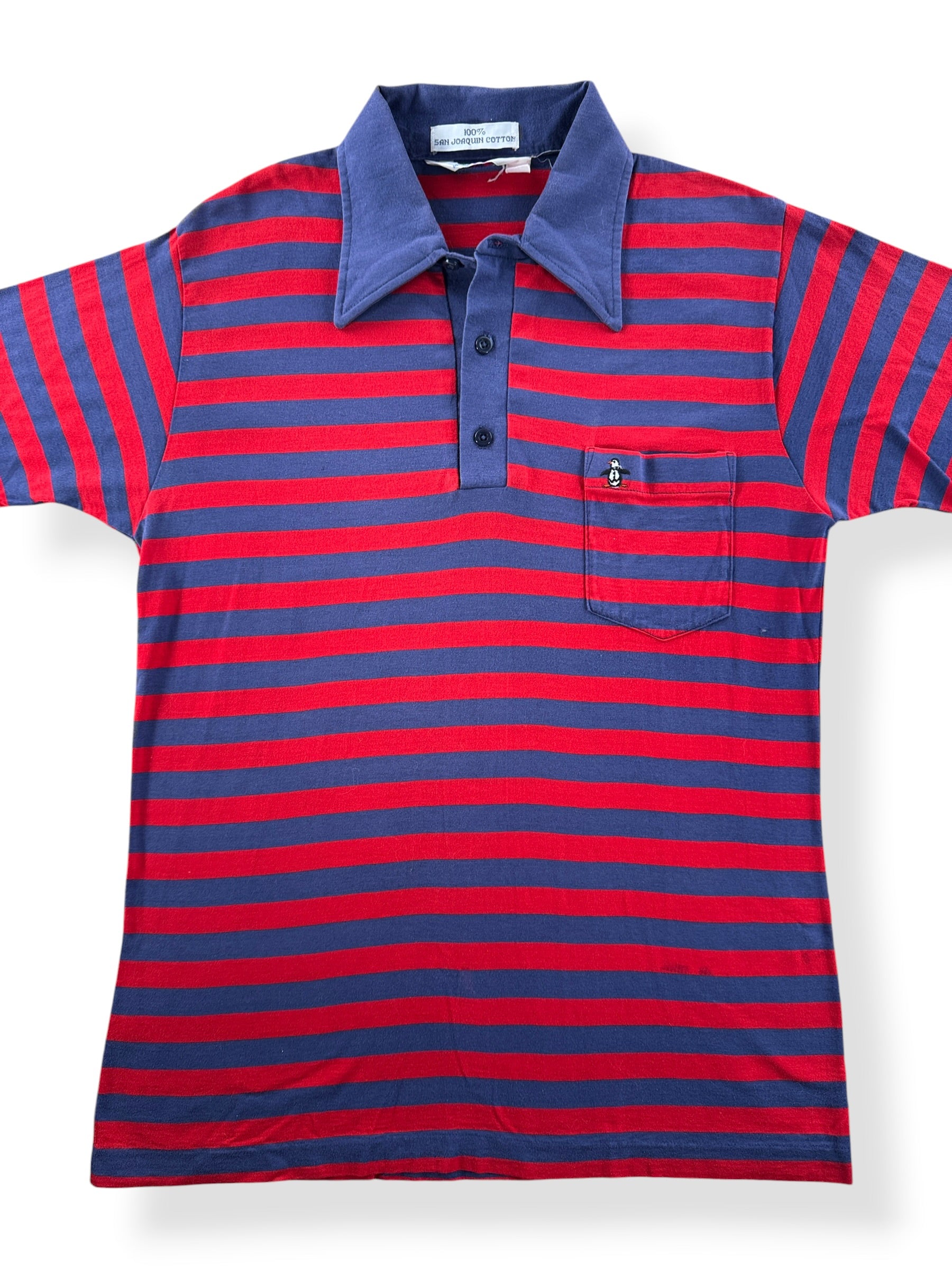 Front Close Up of Vintage Grand Slam Striped Polo SZ L (Fits M)