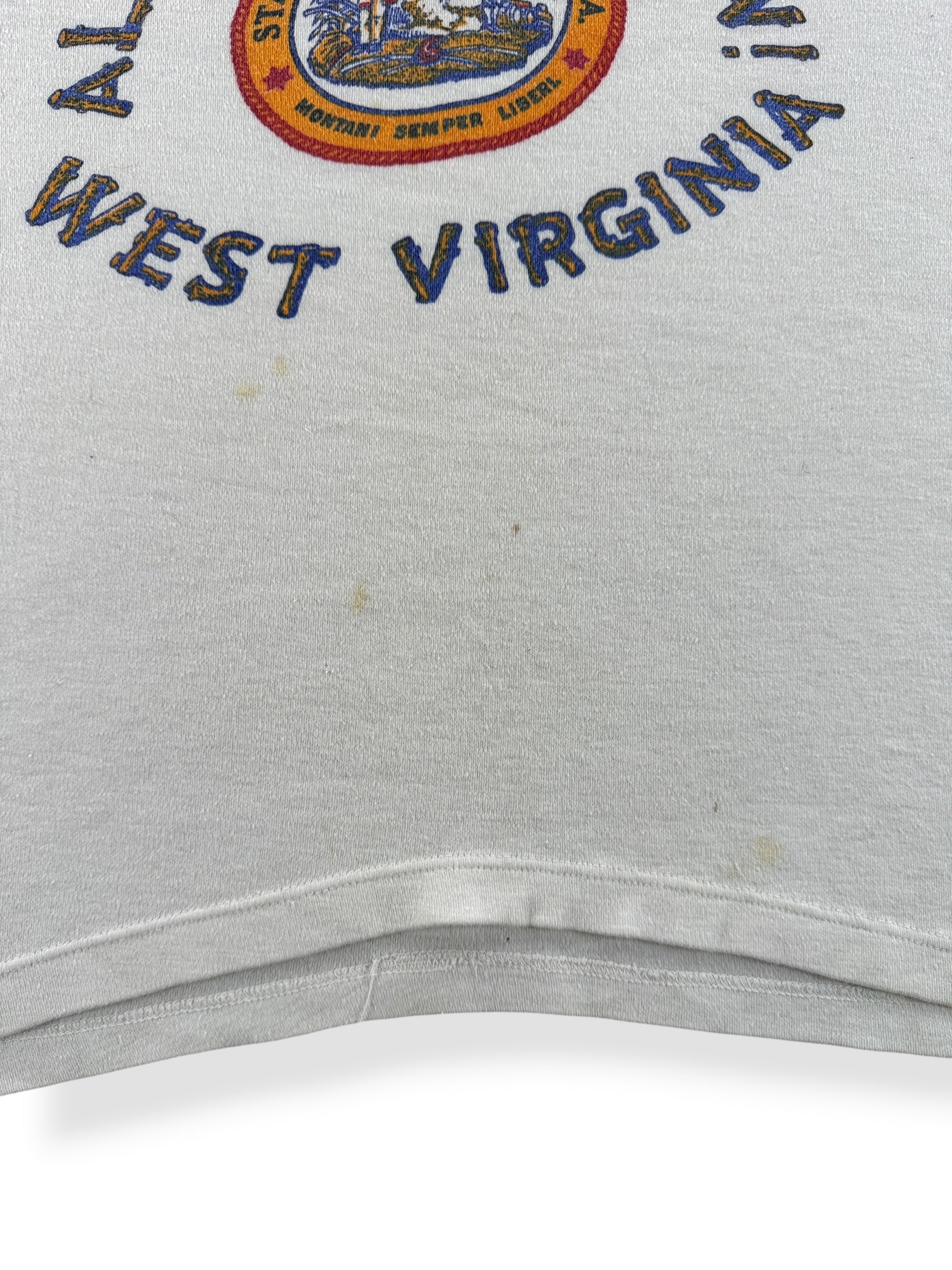 Stains on Vintage 60s Almost Heaven Tee SZ L (Fits M)