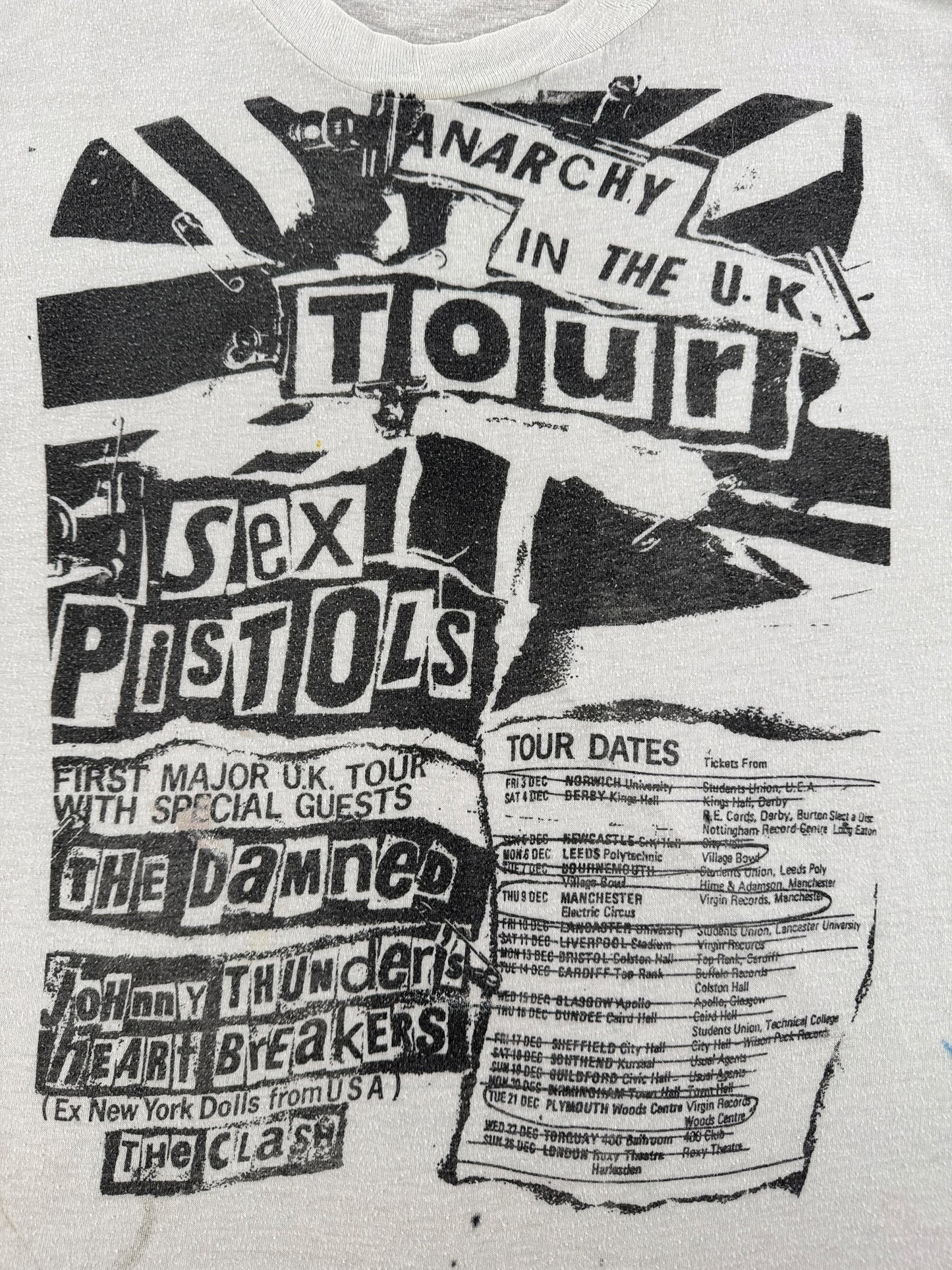 Graphic of Vintage Early 80s Sex Pistols Tank Top SZ L (Fits M)