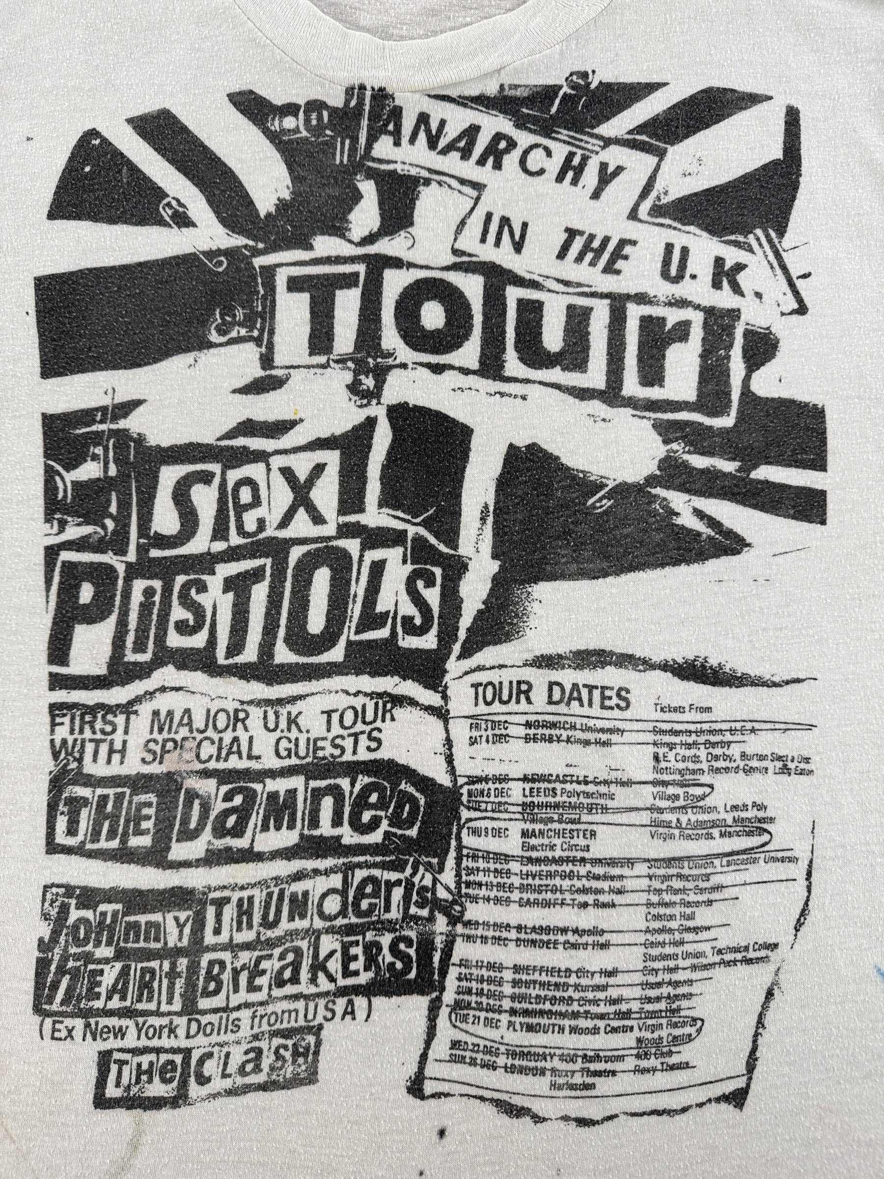 Graphic of Vintage Early 80s Sex Pistols Tank Top SZ L (Fits M)