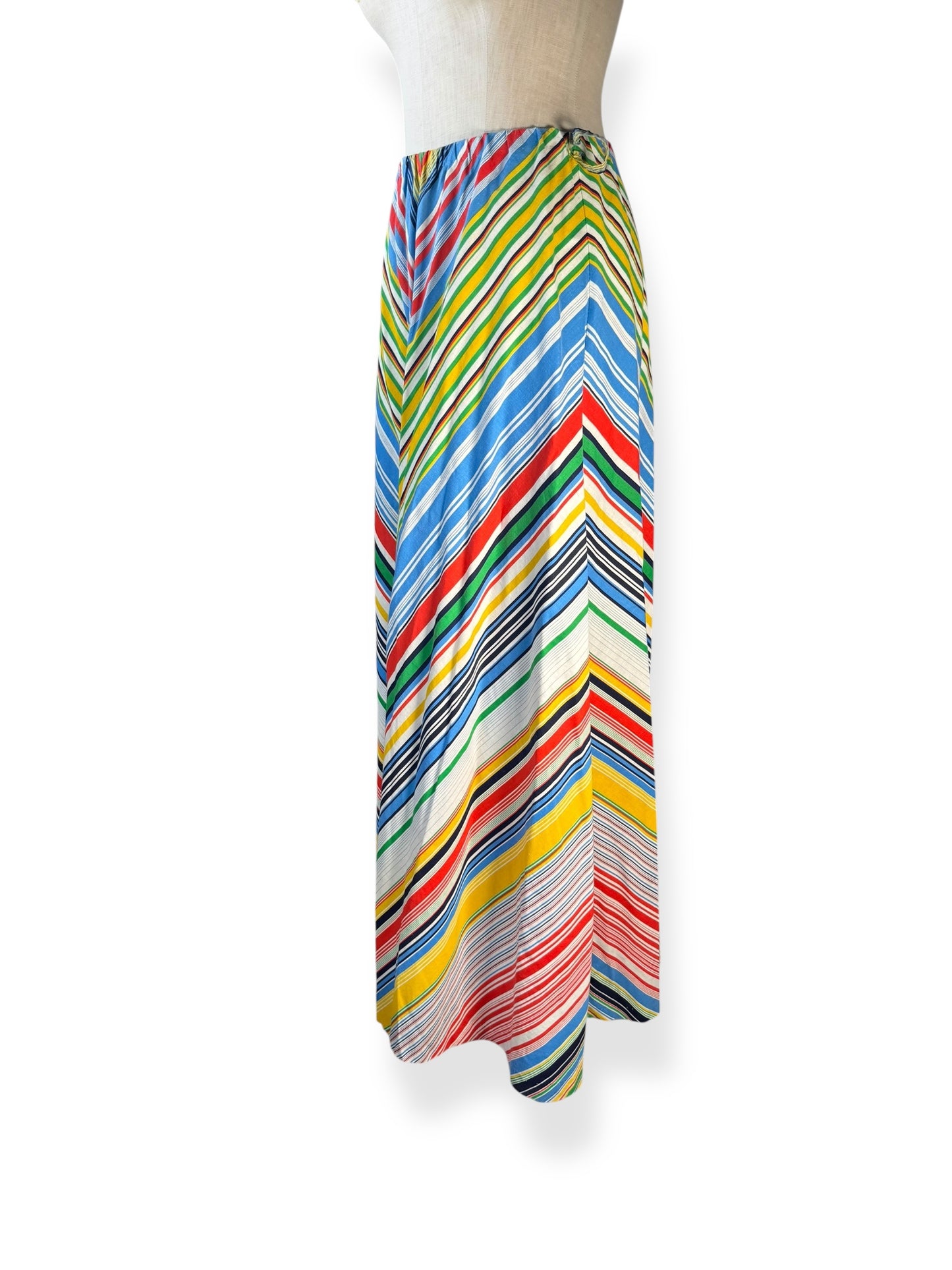 1970s Chevron Striped Skirt M