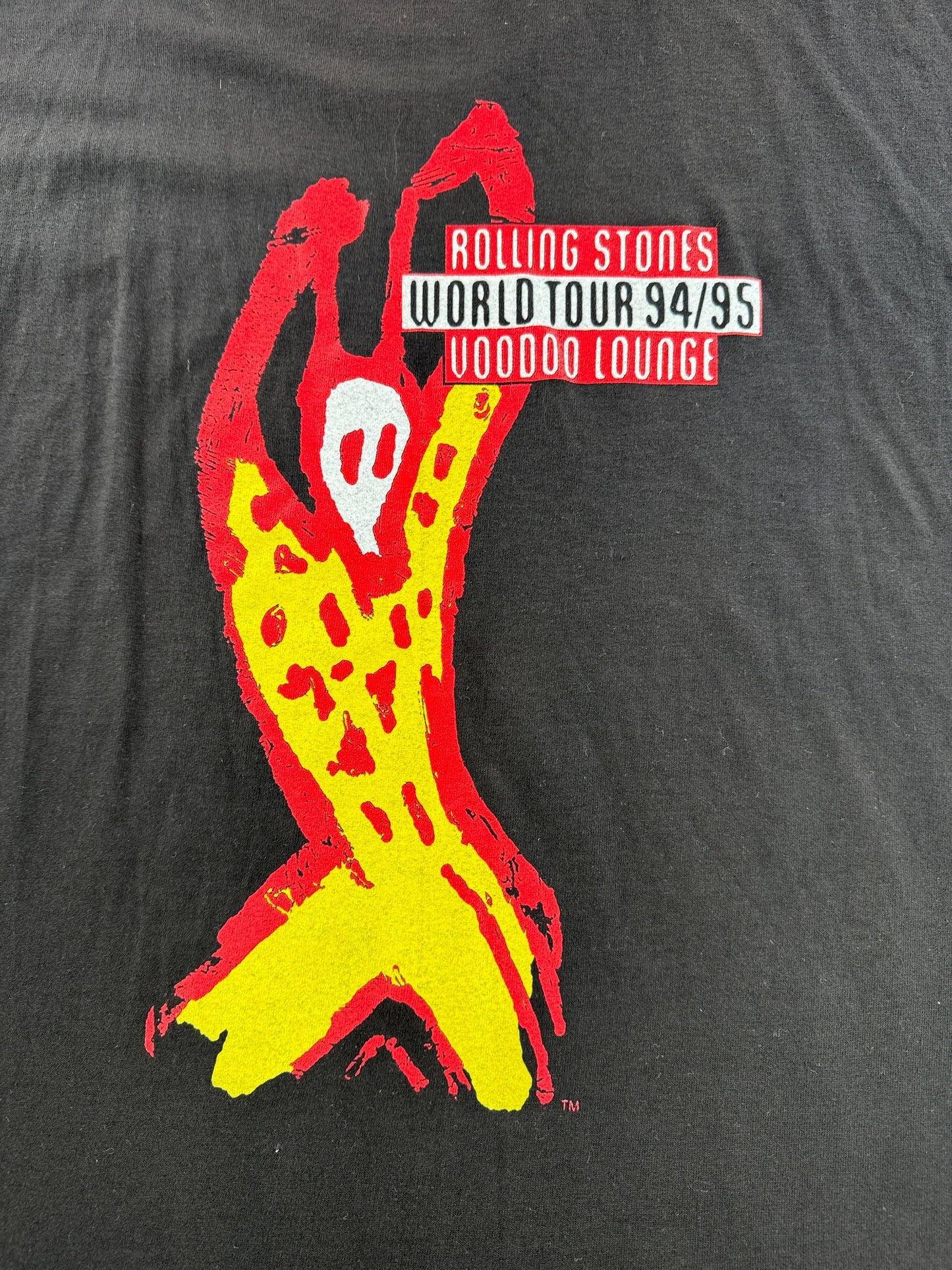 Back Graphic of Vintage Rolling Stones Voodoo Lounge Tongue & Lips Tee SZ XXL