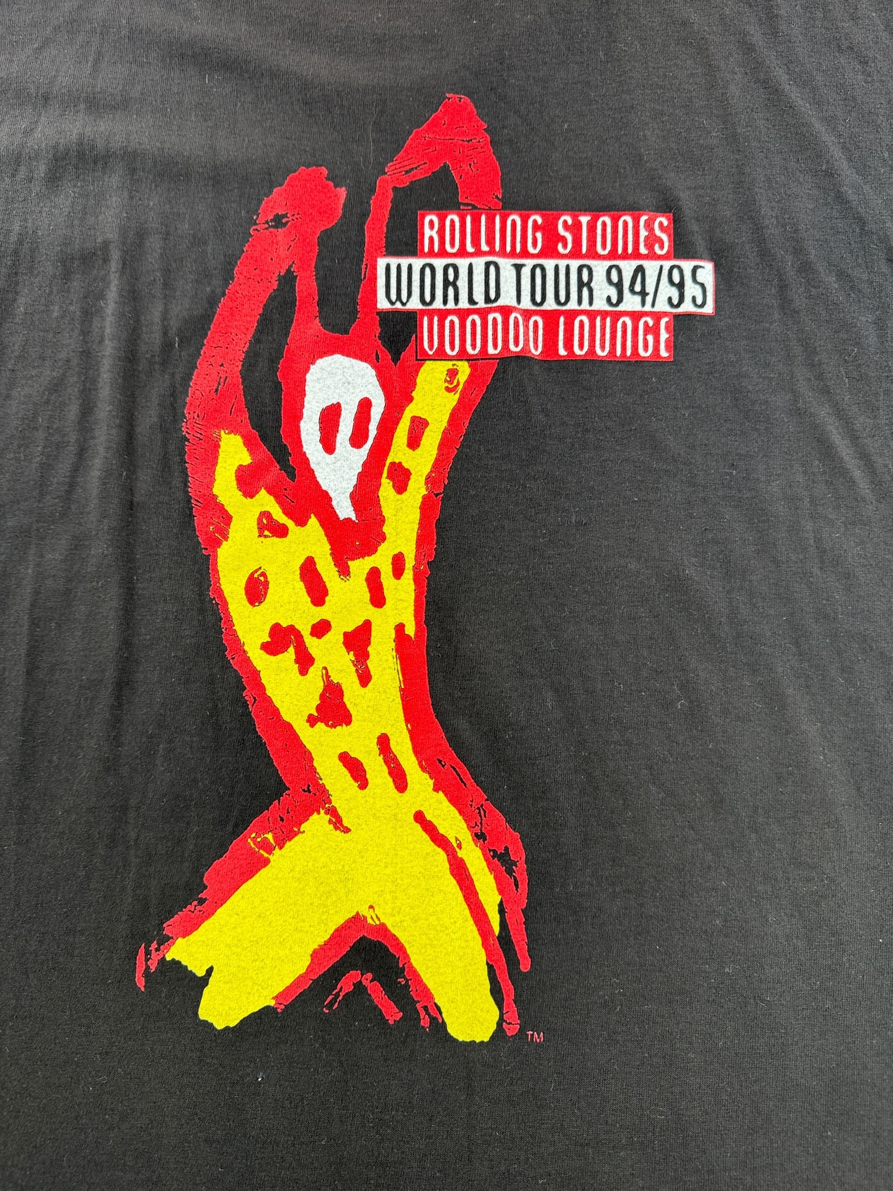 Back Graphic of Vintage Rolling Stones Voodoo Lounge Tongue & Lips Tee SZ XXL