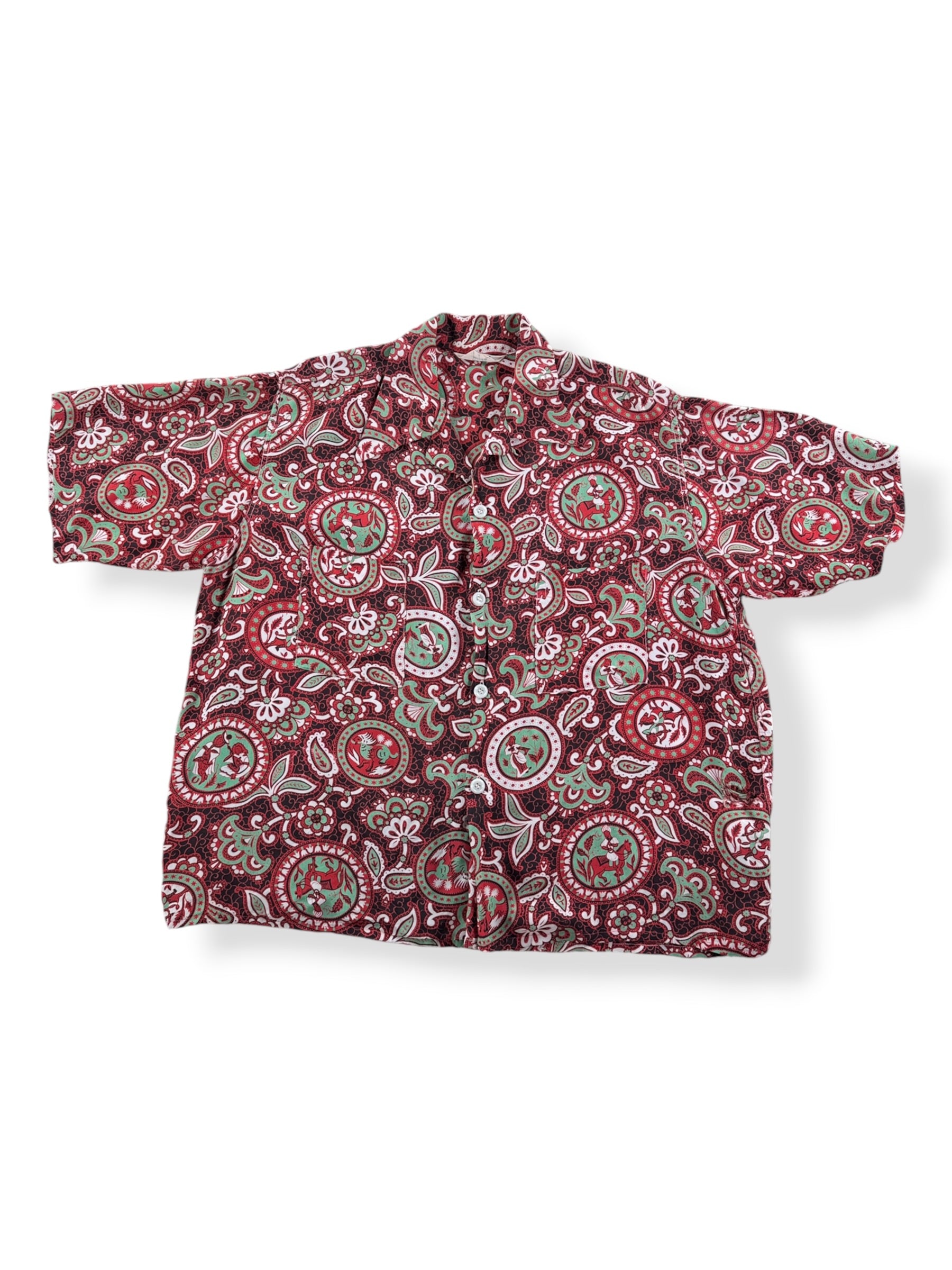 Front of Vintage Wheatley Sportswear Rayon Aloha Shirt SZ L