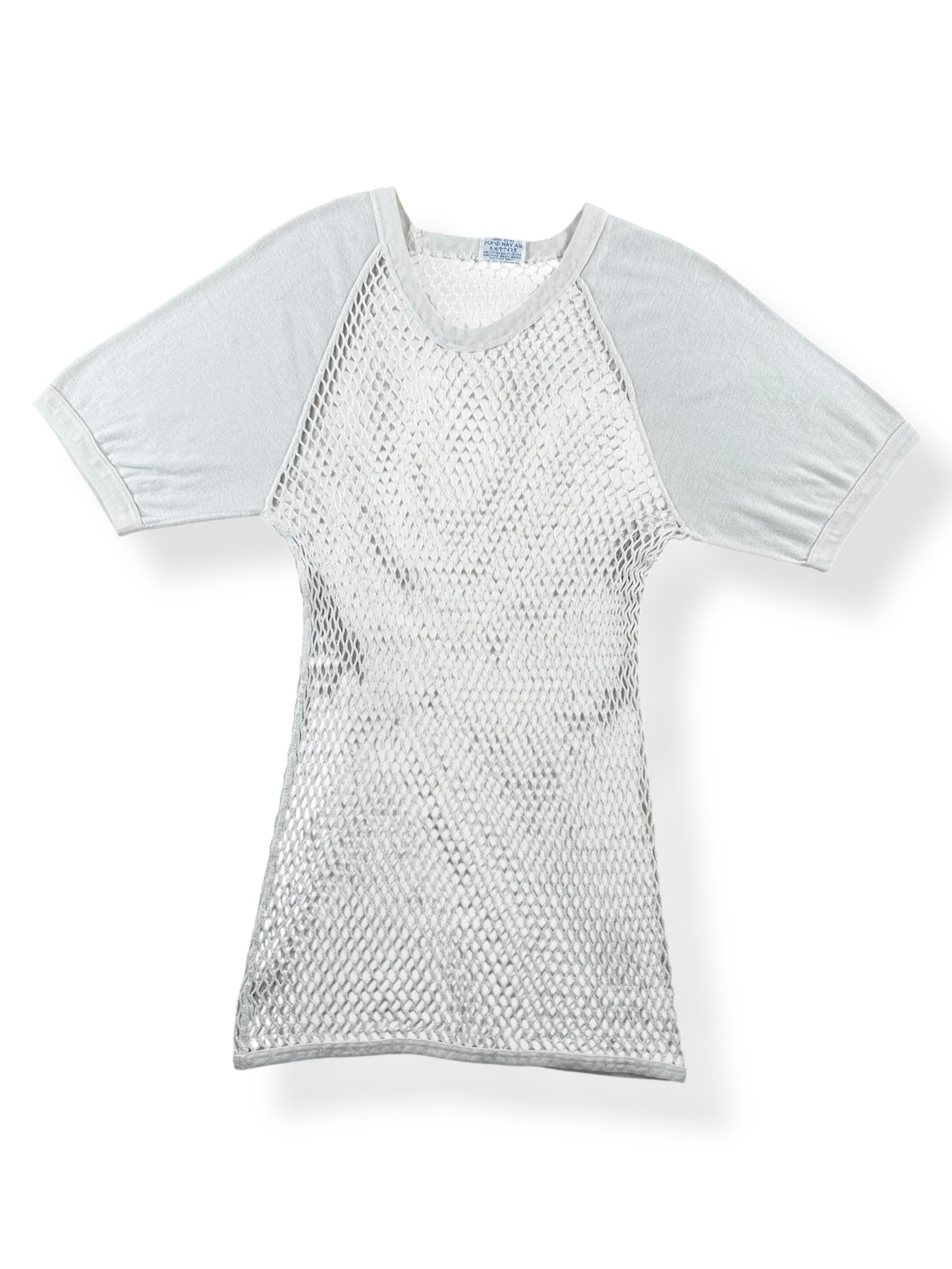 Front of Vintage Scandinavian Knitters Mesh Top SZ L