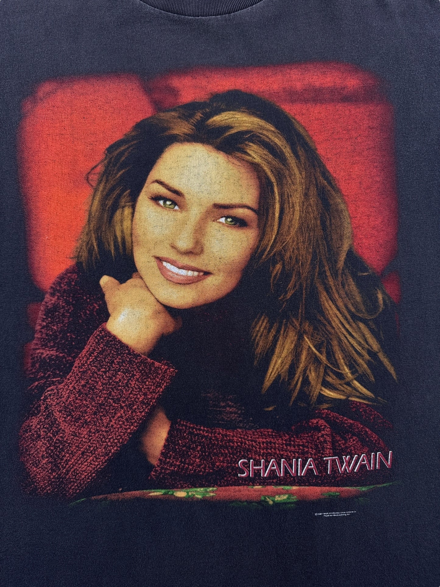 Front Graphic of Vintage Single Stitch Shania Twain Tee SZ XL