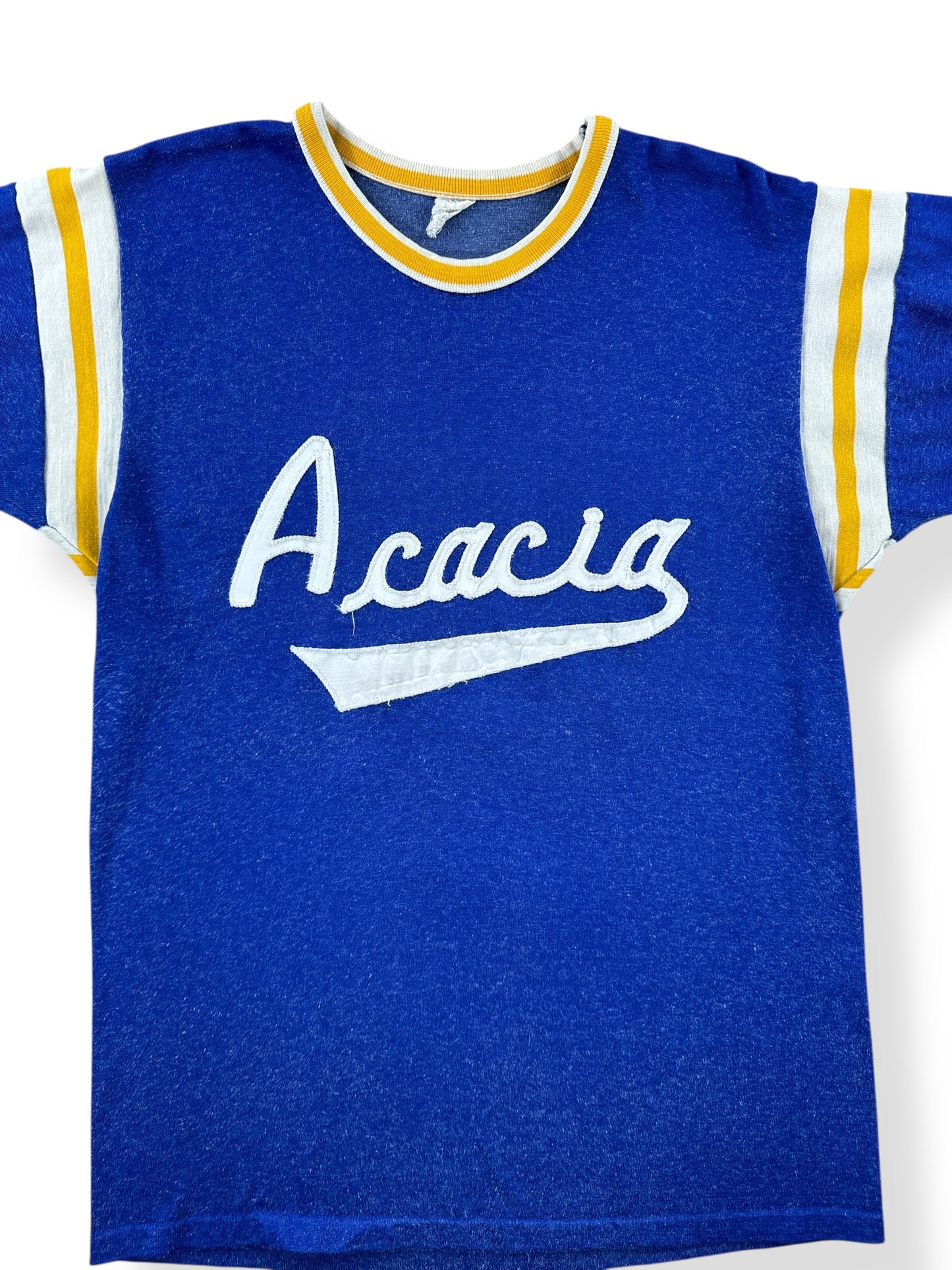 Front Close Up of Vintage Acacia Moto Durene Jersey SZ M