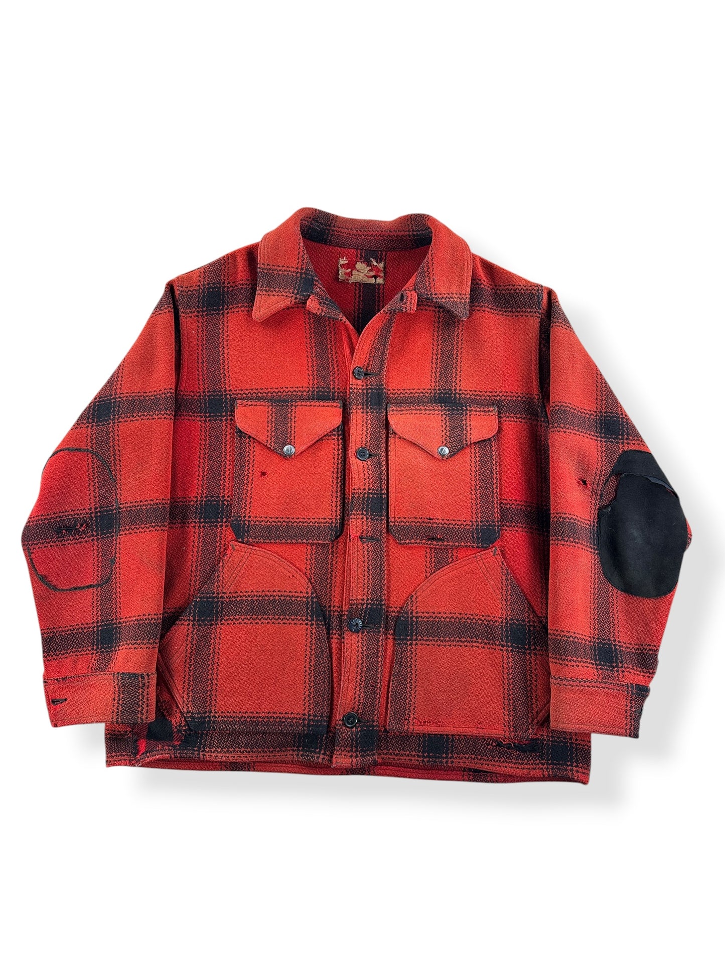 Front of Vintage 50s Era Filson 75% Red Hunter Jacket SZ L