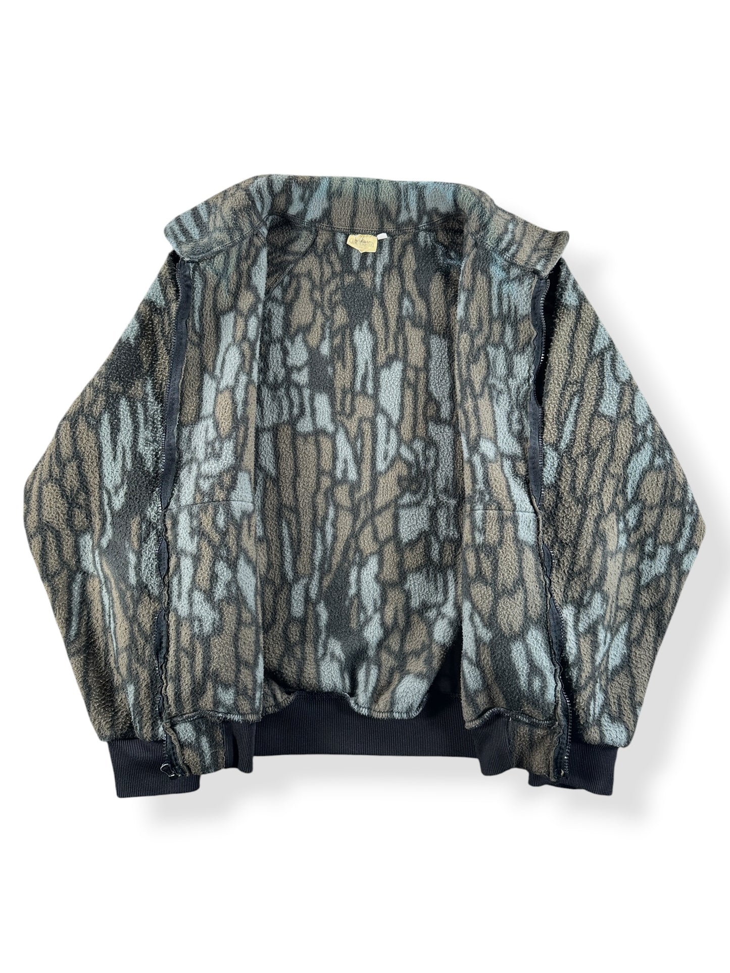 Inside of Vintage Tre Camo Fleece Pullover Jacket SZ M
