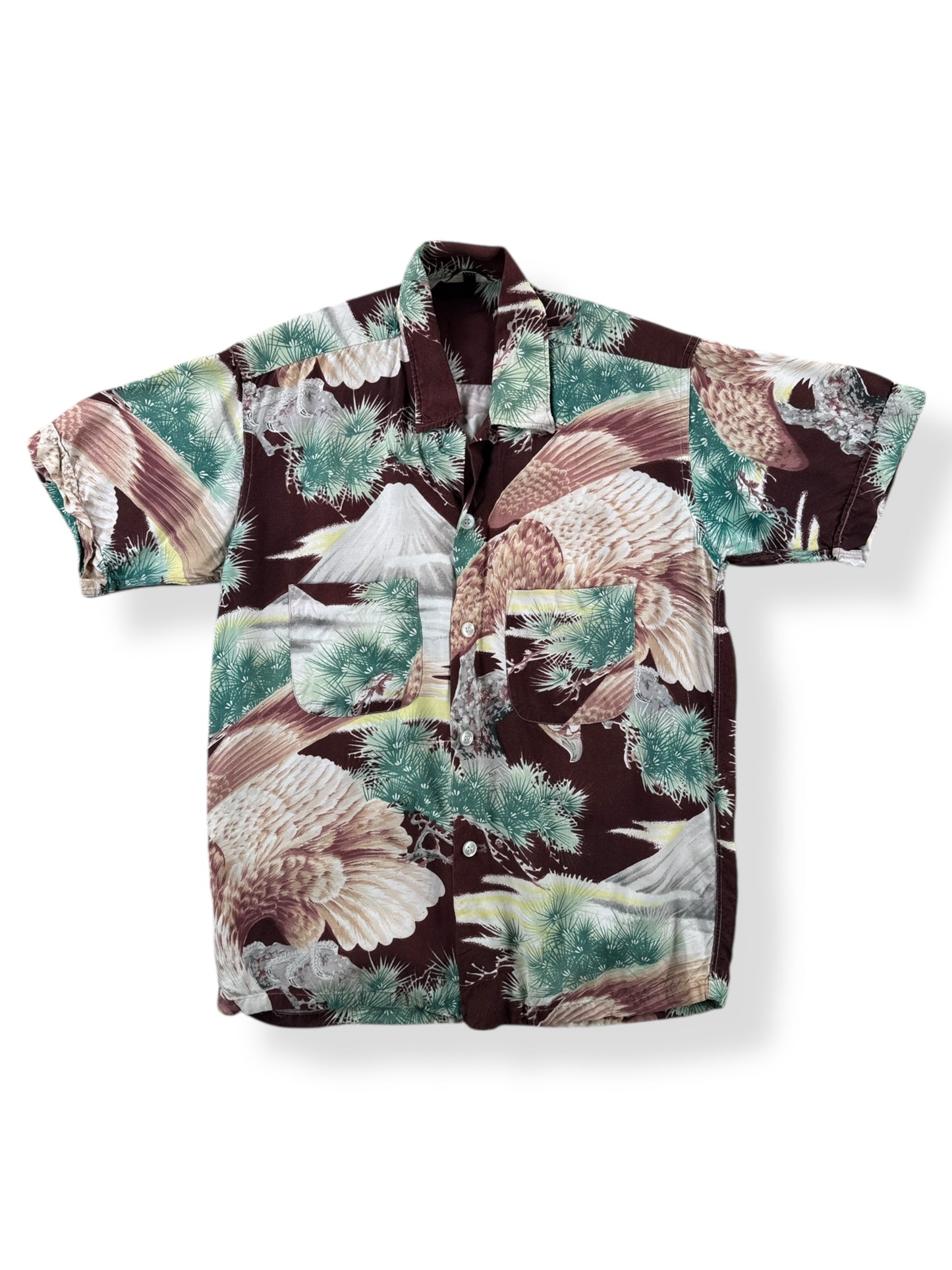 Front of Vintage Penney's Fiji Rayon Aloha Top SZ 14