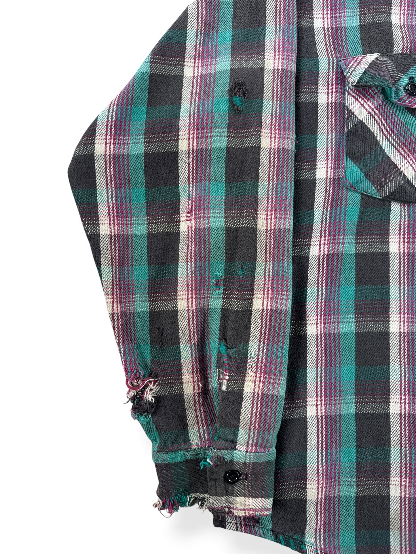 Wear on Vintage 90s Distressed Codet Cotton Flannel SZ XL