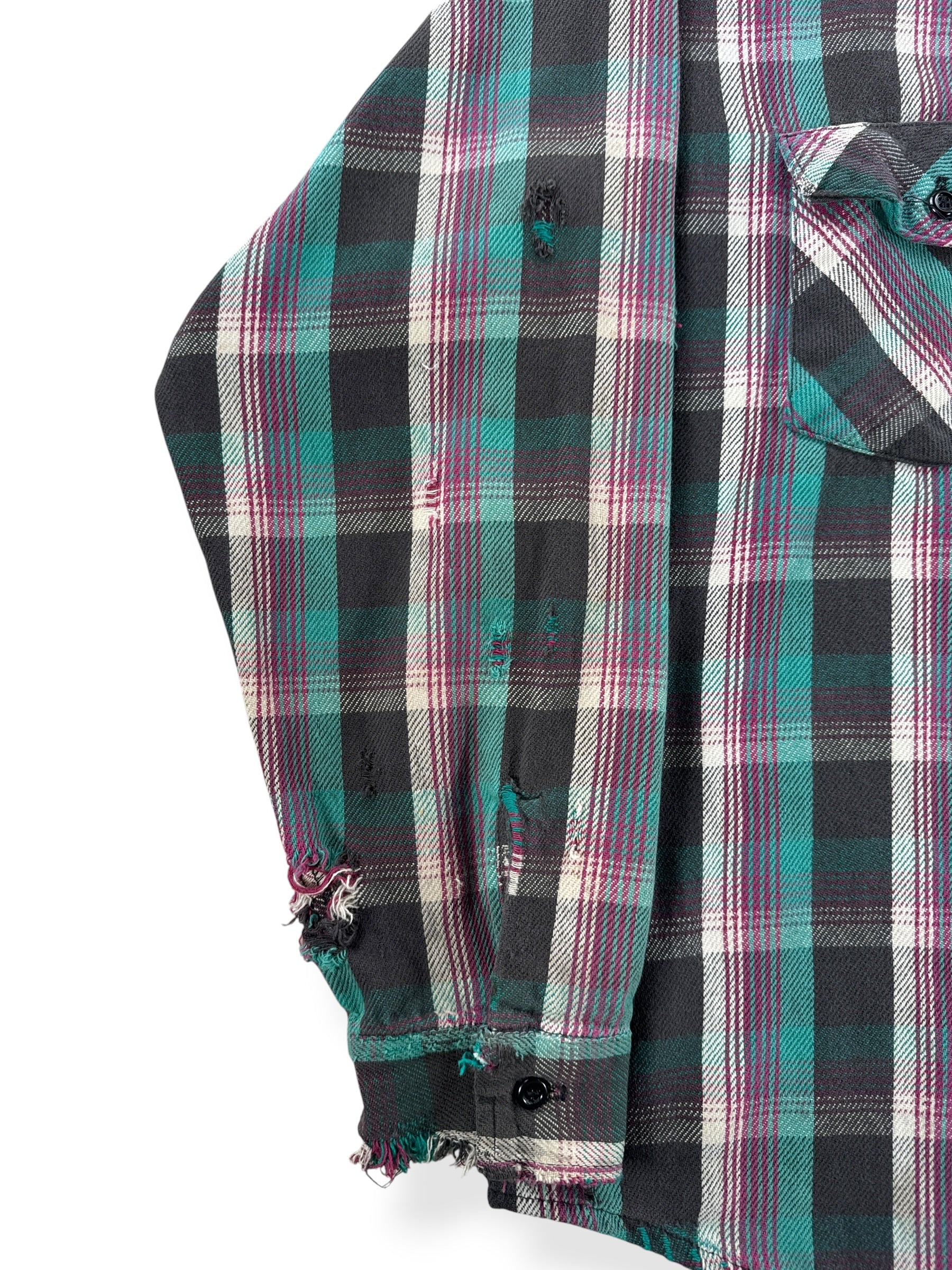 Wear on Vintage 90s Distressed Codet Cotton Flannel SZ XL