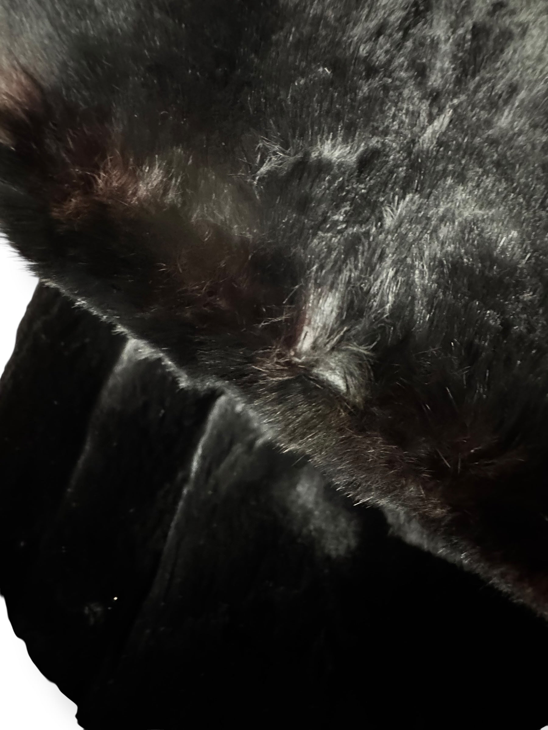 Small hole 1940s Black Mink Coat M-L