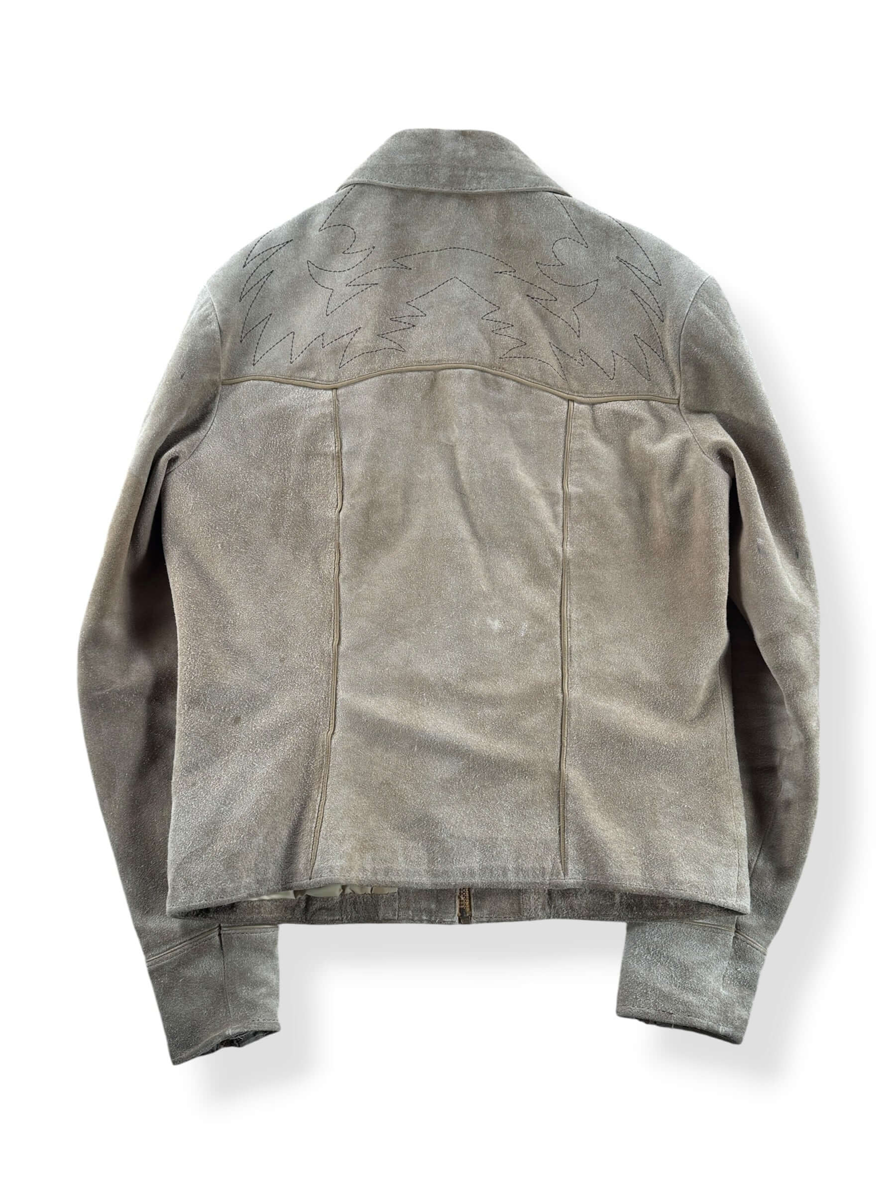 Back of Vintage Suede Western Smile Pocket Jacket SZ M