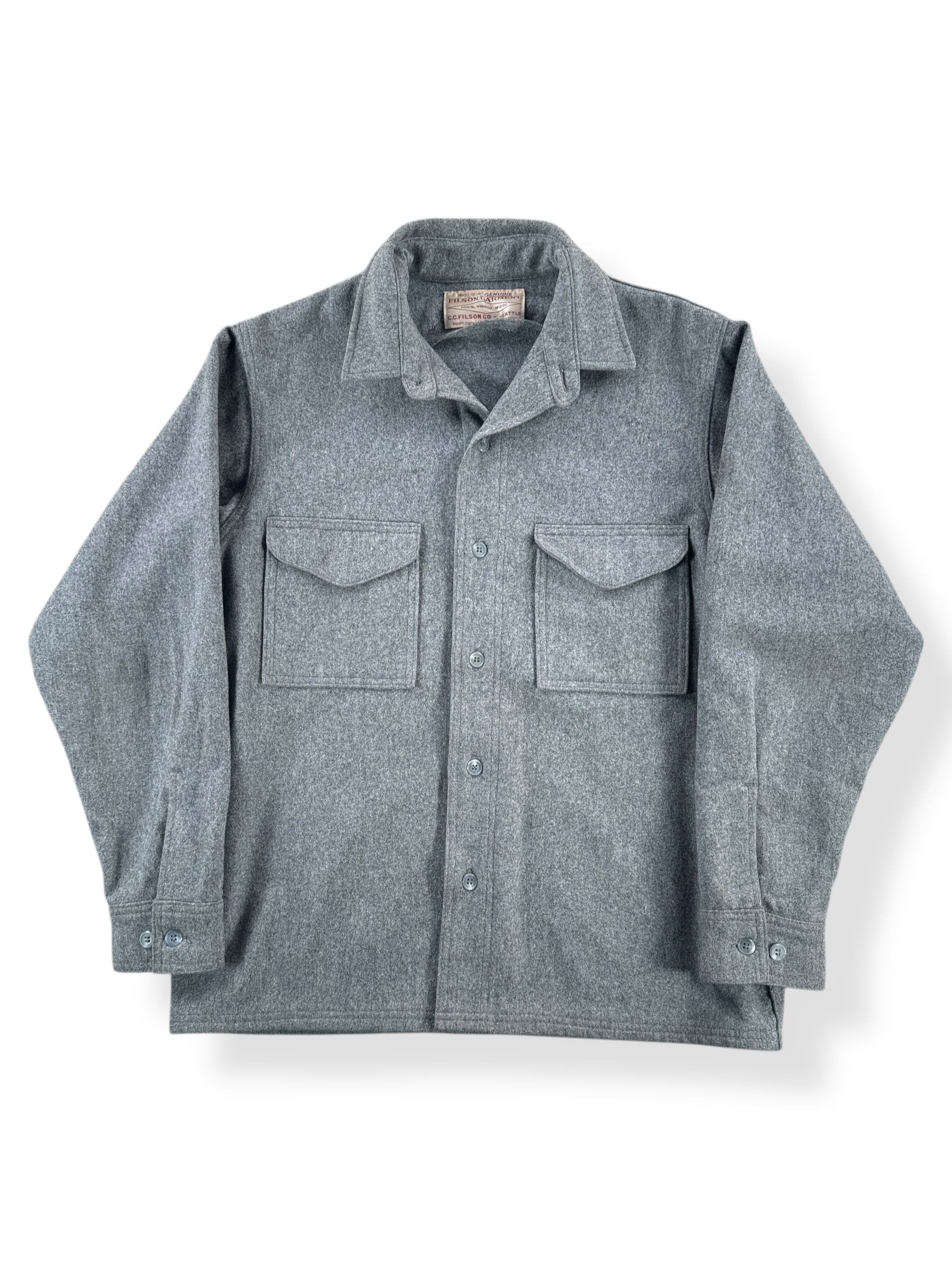 Front of Vintage Filson Grey Jac Shirt SZ 40