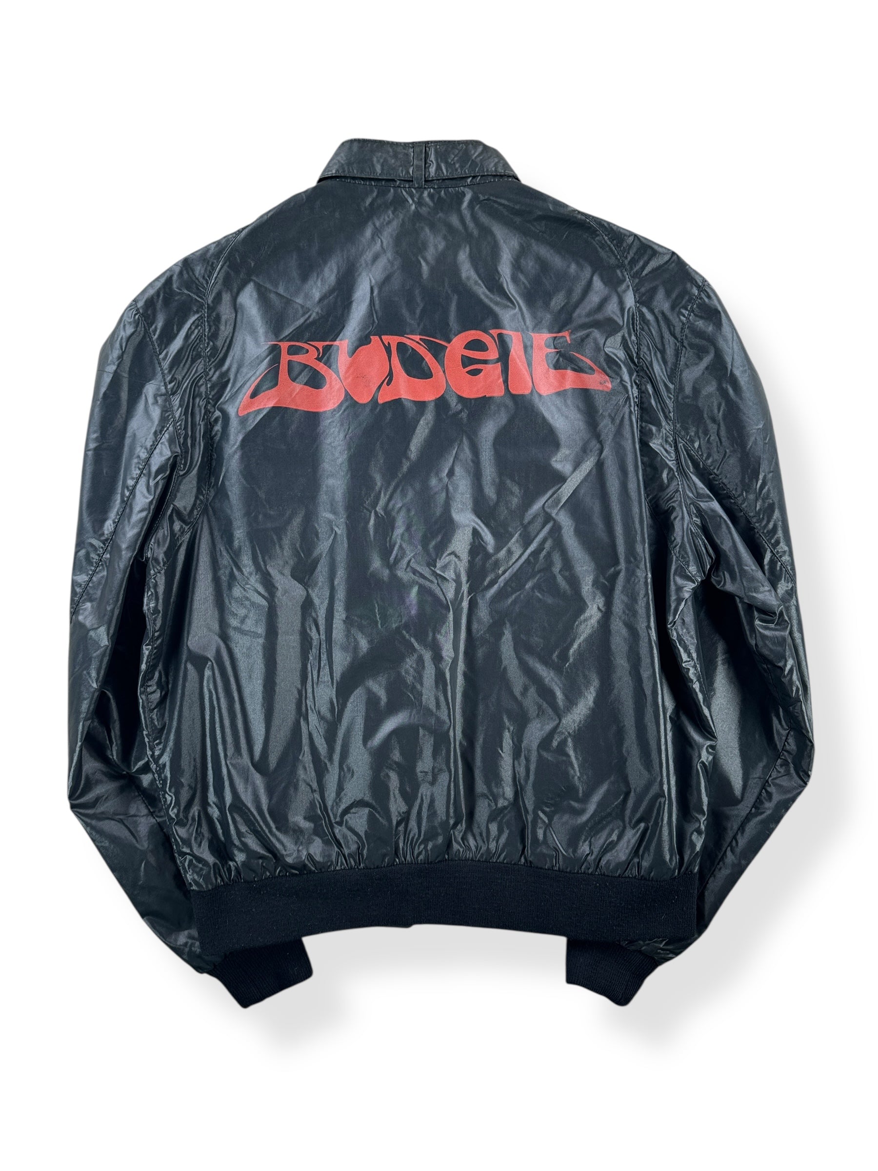 Back of Vintage Budgie Band Jacket SZ M