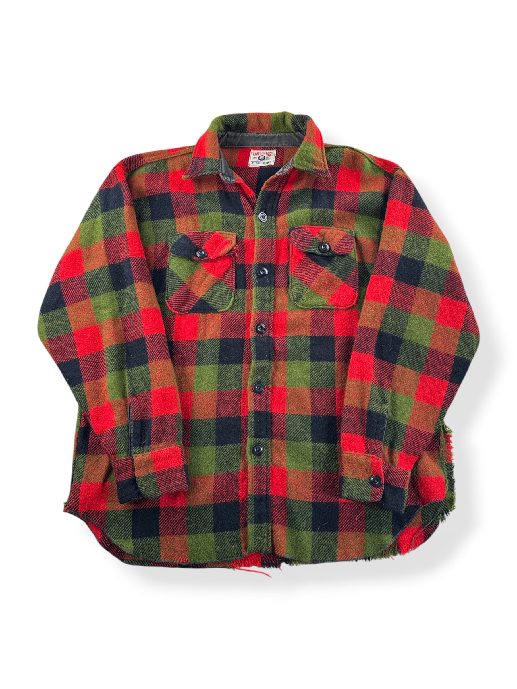 Front of Vintage Chill Chaser Wool Flannel SZ L
