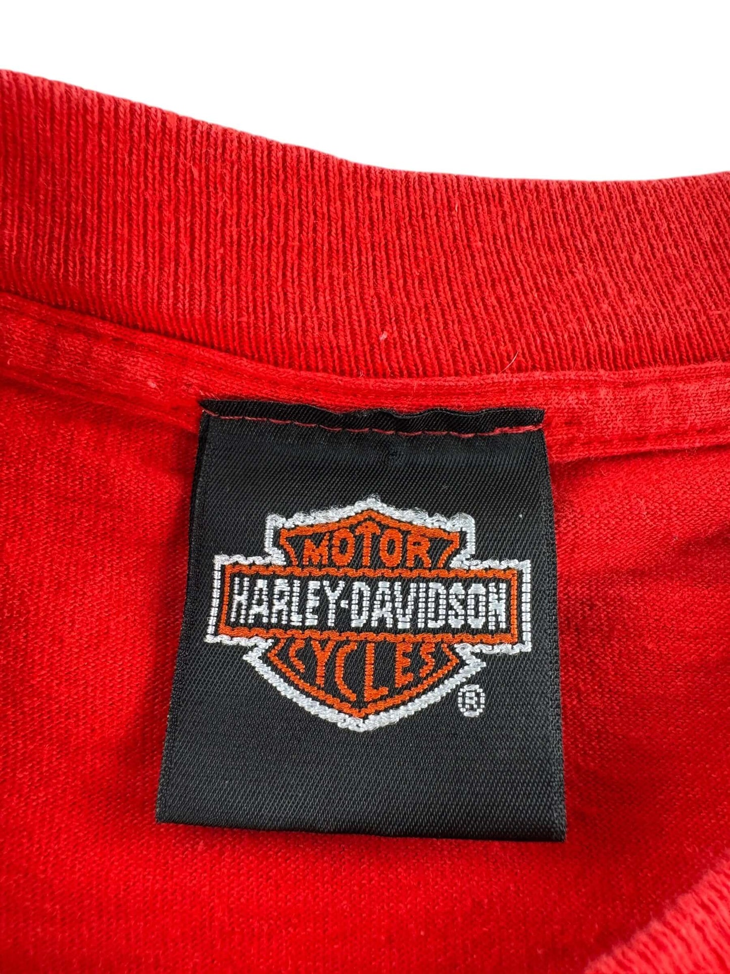 Tag on Vintage Red Nashville Harley Tee SZ L