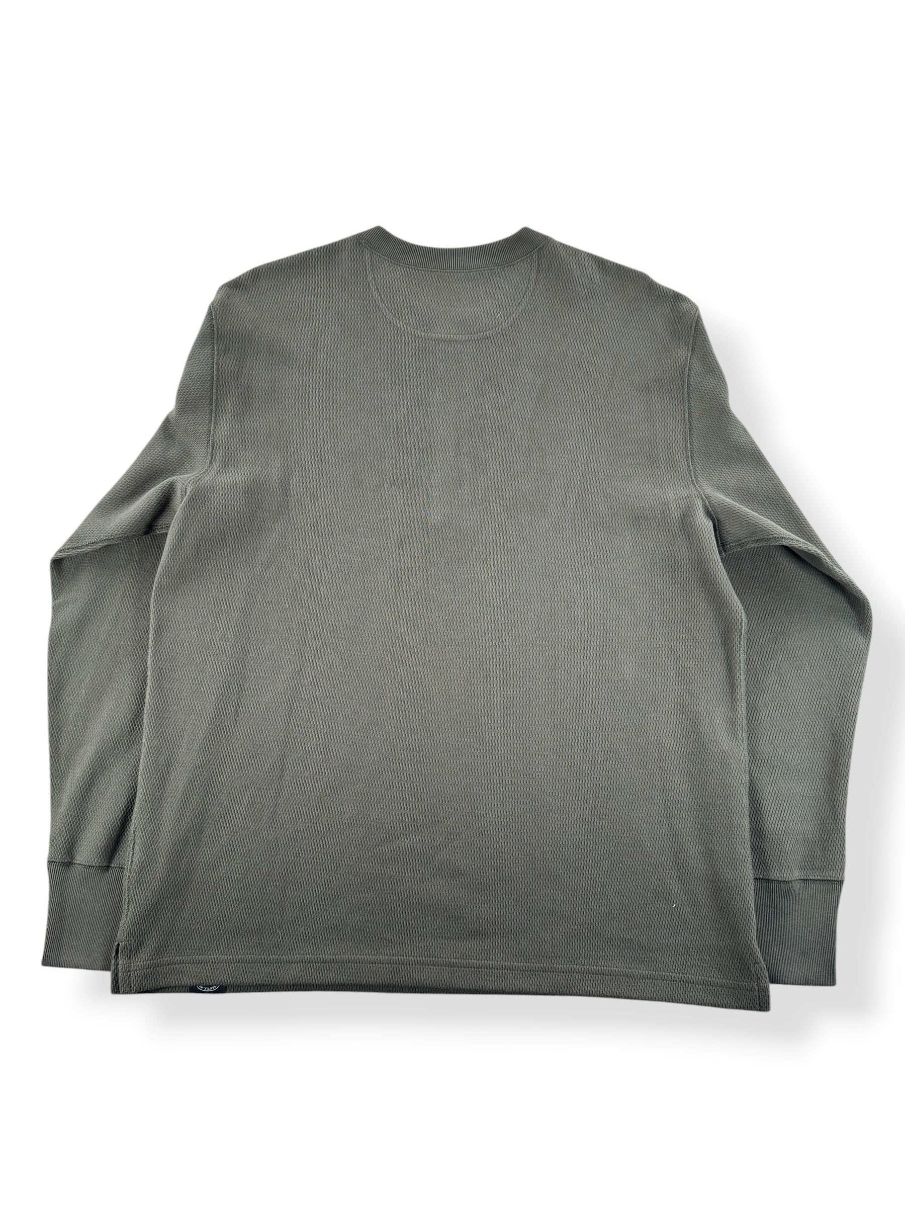 Back of Filson Mossy Rock Waffle Knit Henley SZ L