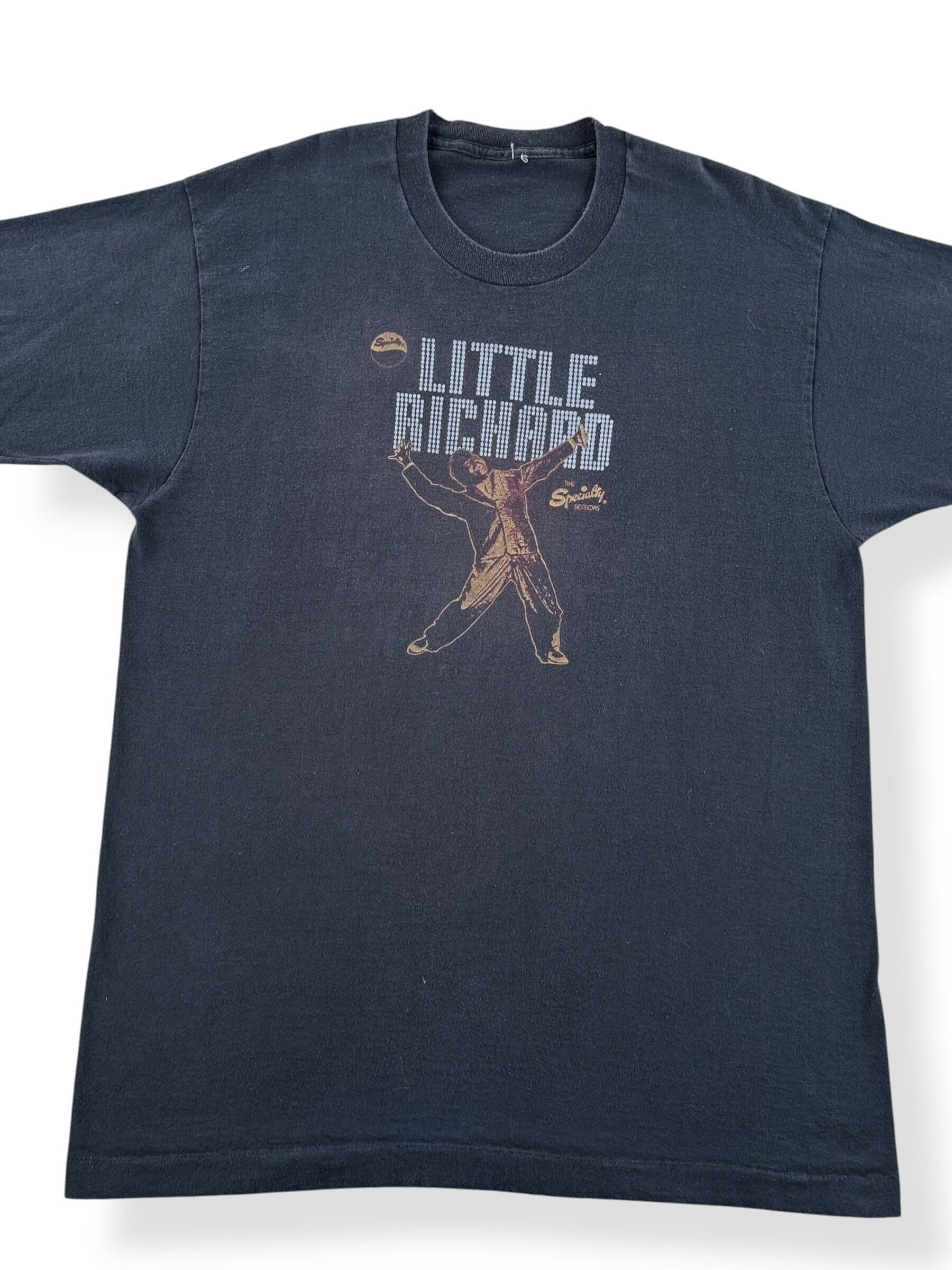 Front Close Up of Vintage Little Richard Single Stitch Tee SZ L