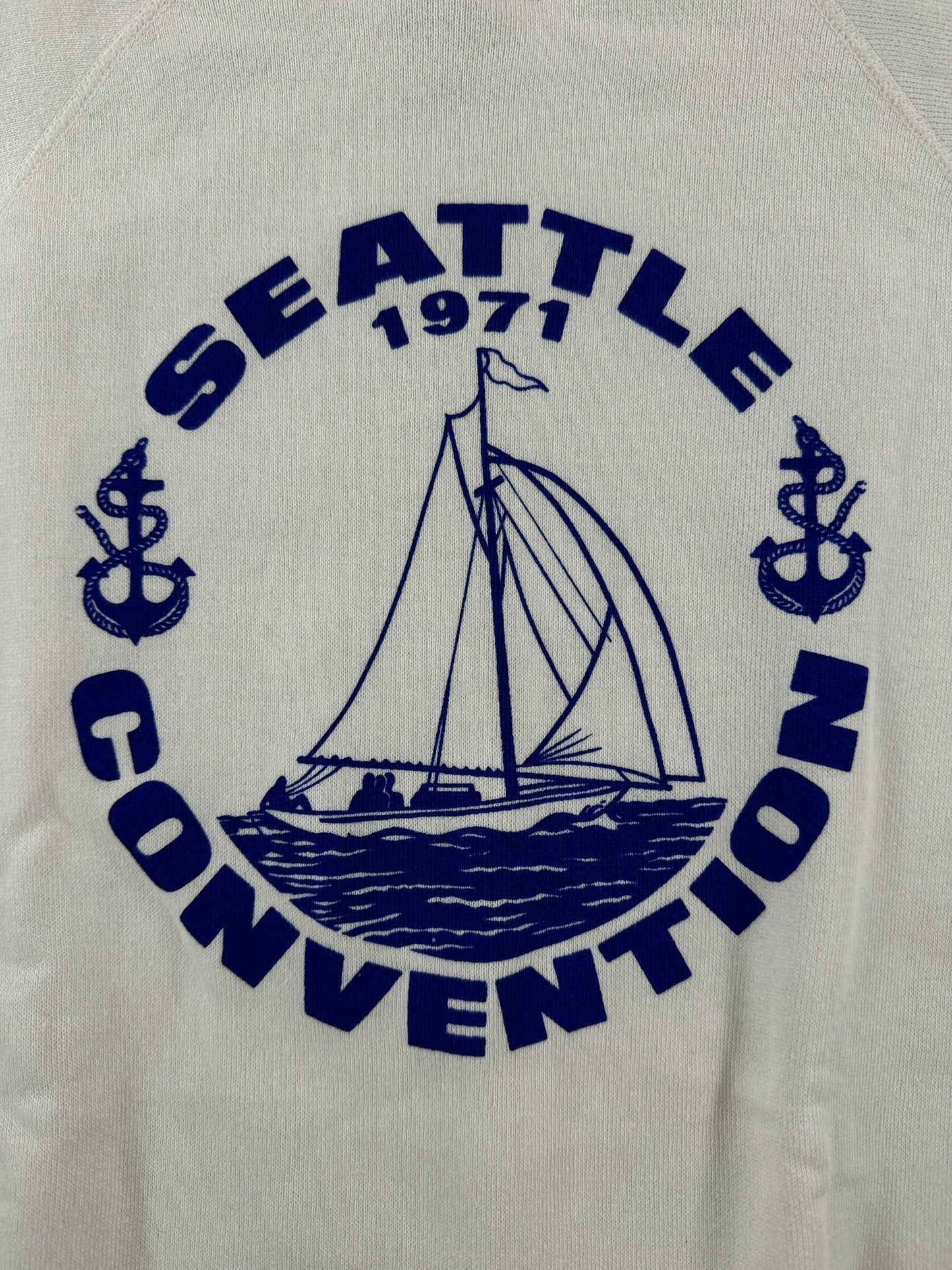 Graphic of Vintage NOS 1971 Seattle Sailing Convention Crewneck SZ S