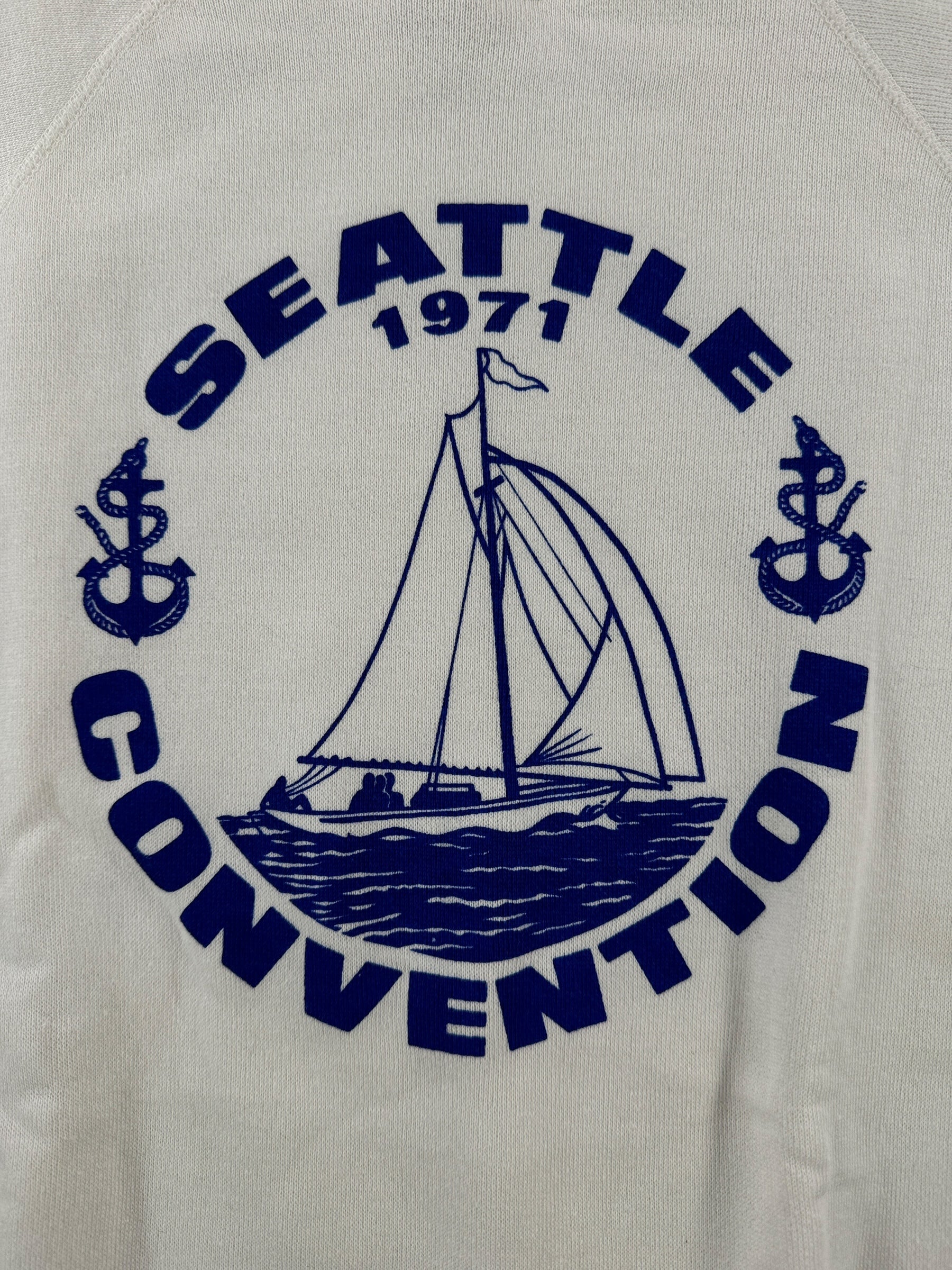 Graphic of Vintage NOS 1971 Seattle Sailing Convention Crewneck SZ S