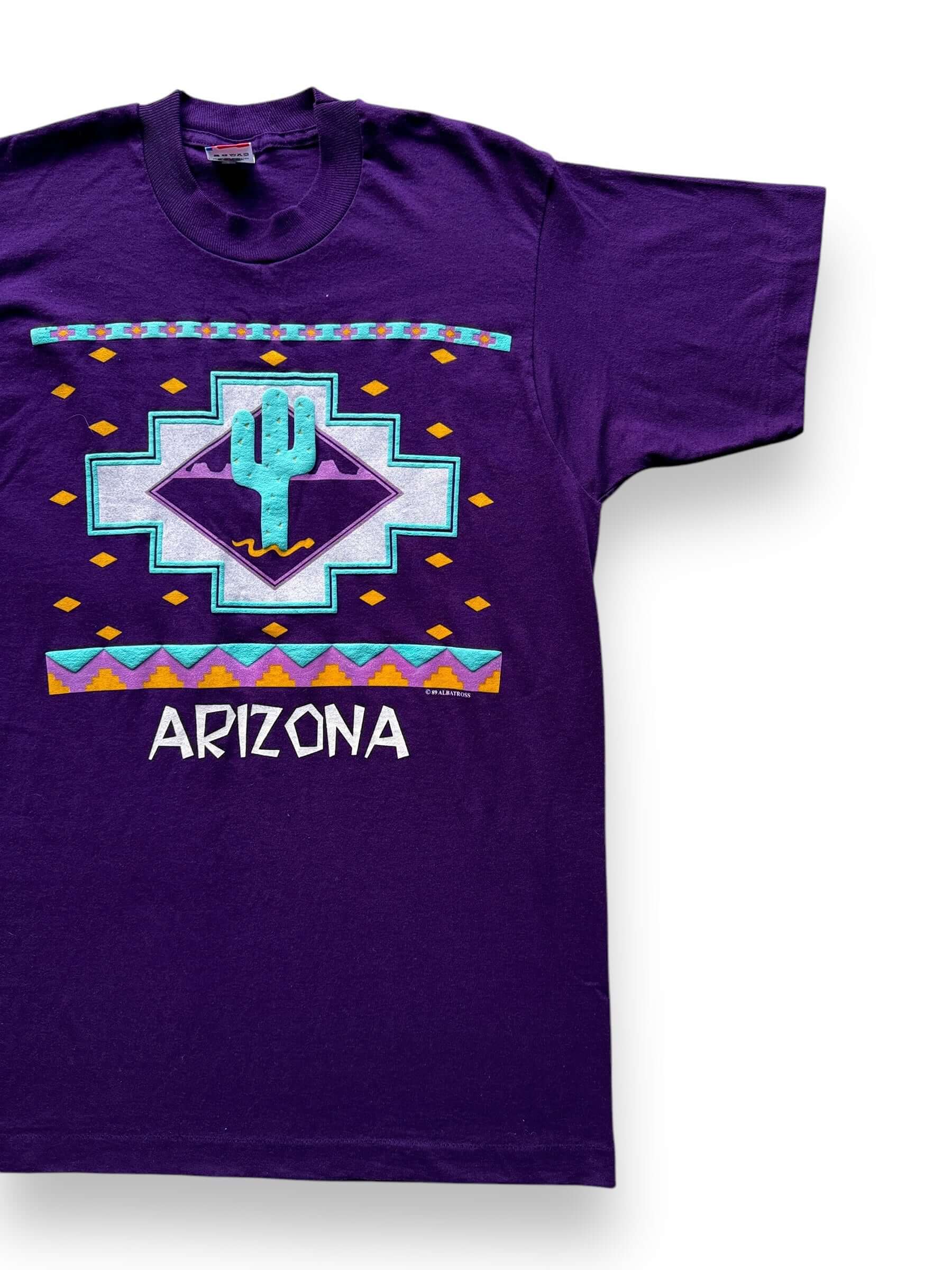 front left of Vintage Purple Arizona Tee SZ M