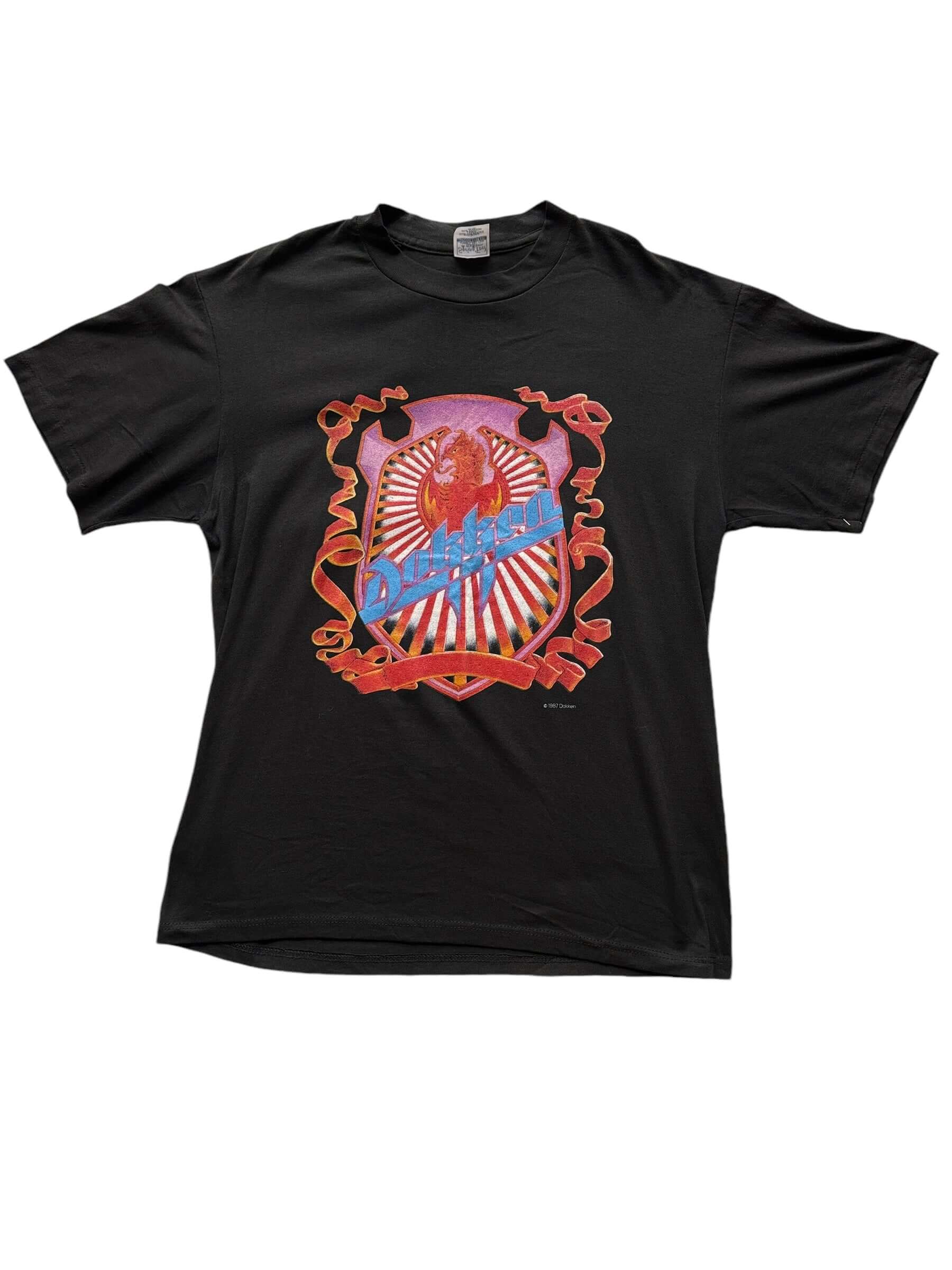 Front View of Vintage Dokken Back for the Attack Tee SZ L