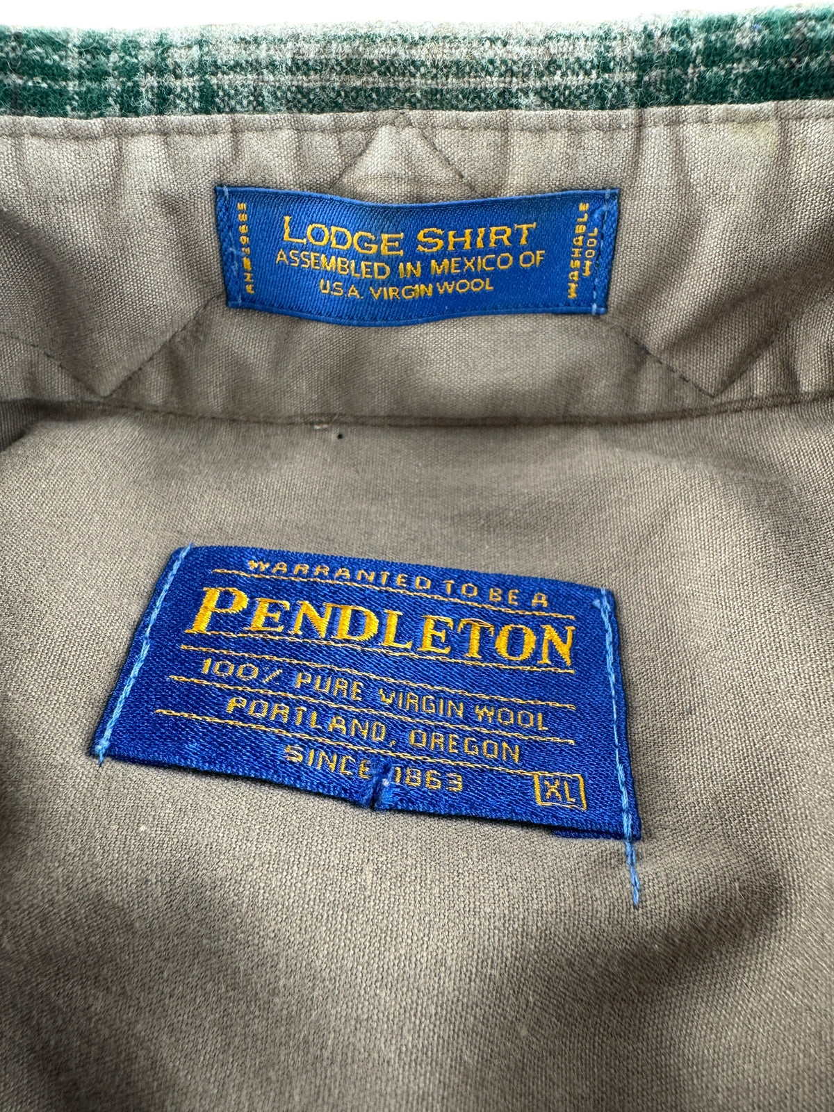 Tags on Vintage Mexico Pendleton Lodge Shirt SZ XL