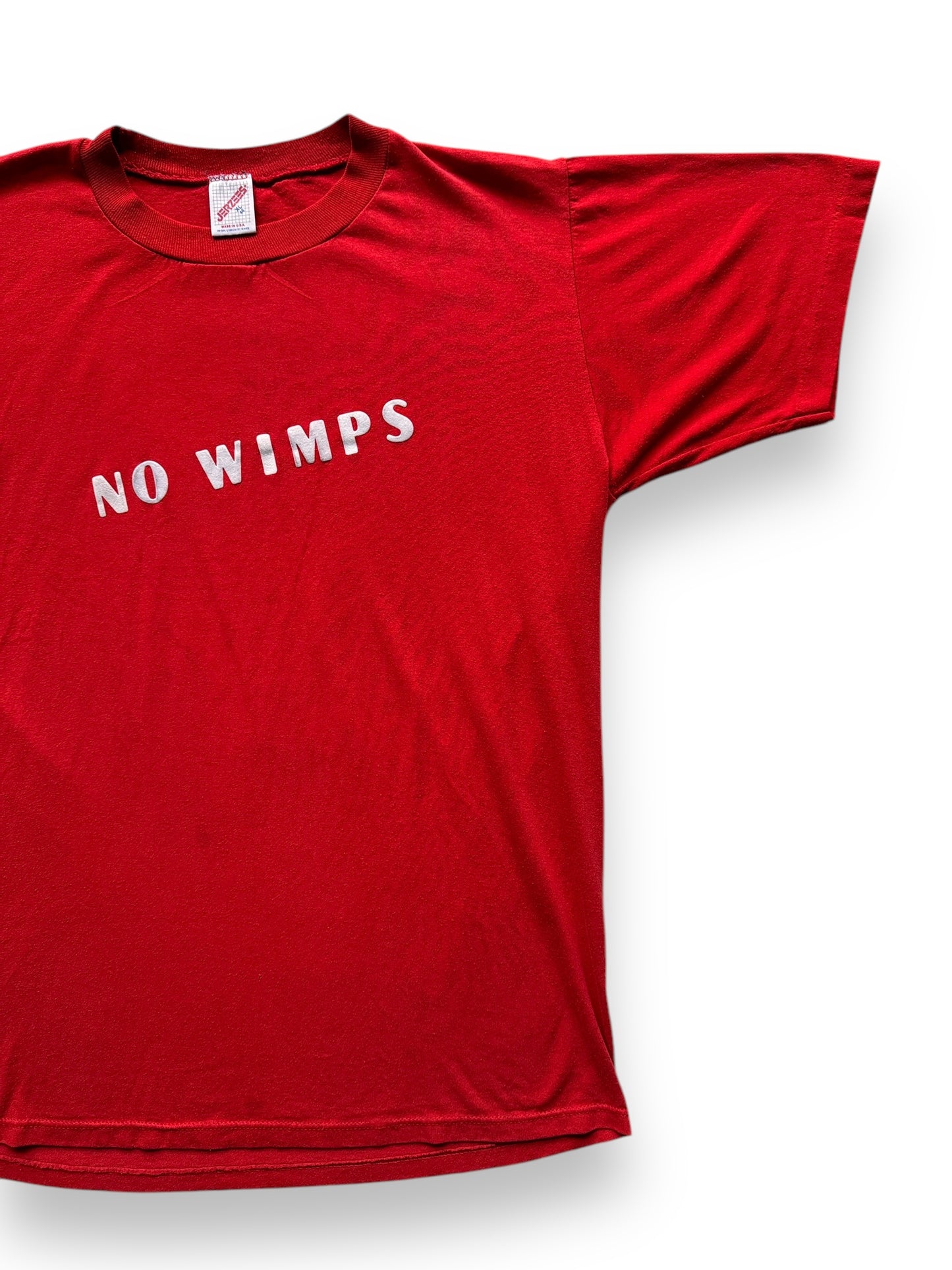 front left of Vintage No Wimps Tee SZ XL