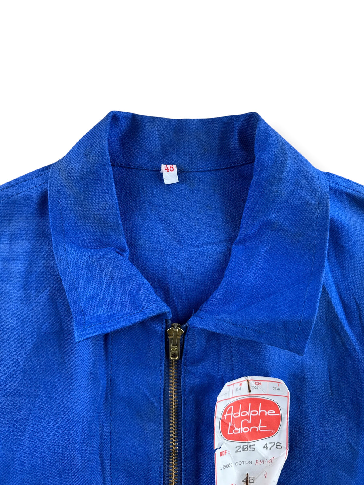 Collar on Vintage NOS Adolphe Lafont French Cycling Jacket SZ 48