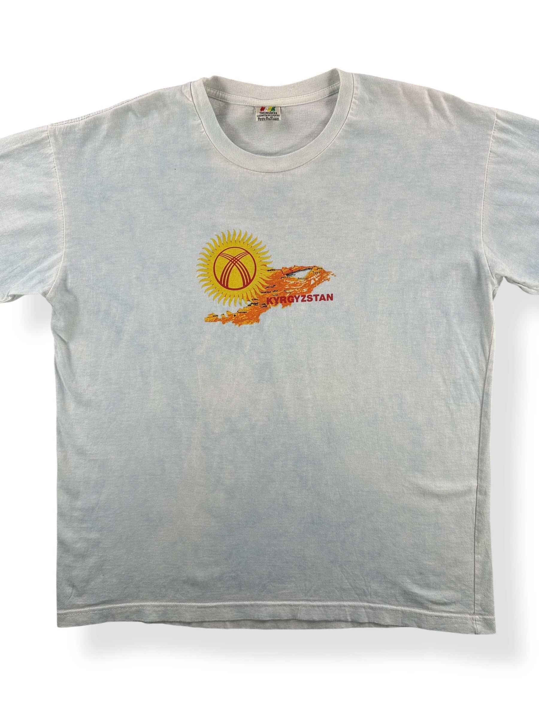 Front Close Up of Vintage Kyrgyzstan Tee SZ XL