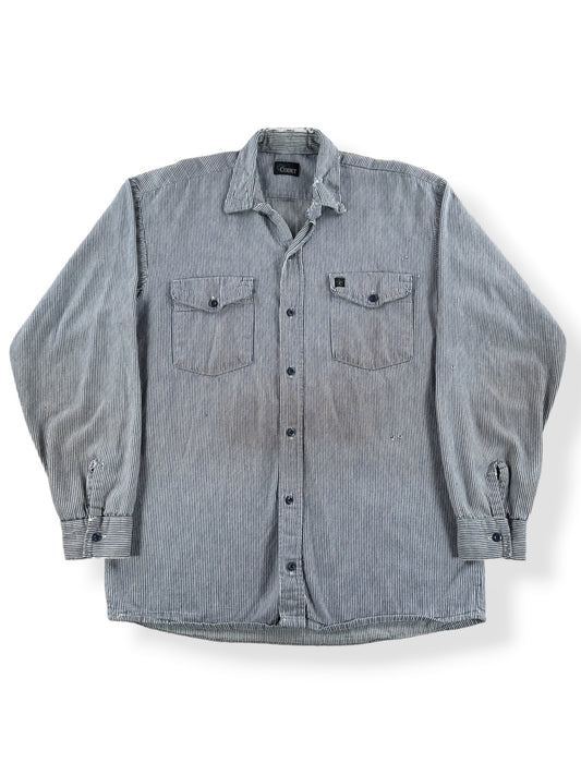 Front of Vintage Codet Hickory Stripe Button Up SZ L