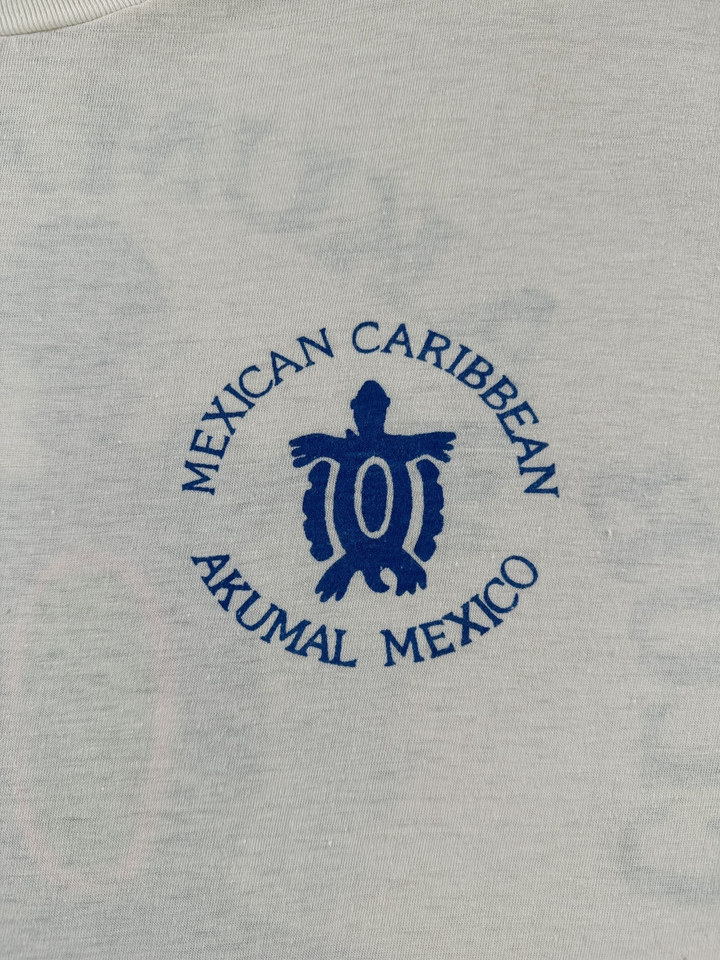 Front Graphic of Vintage Akumal Mexico Tee SZ L