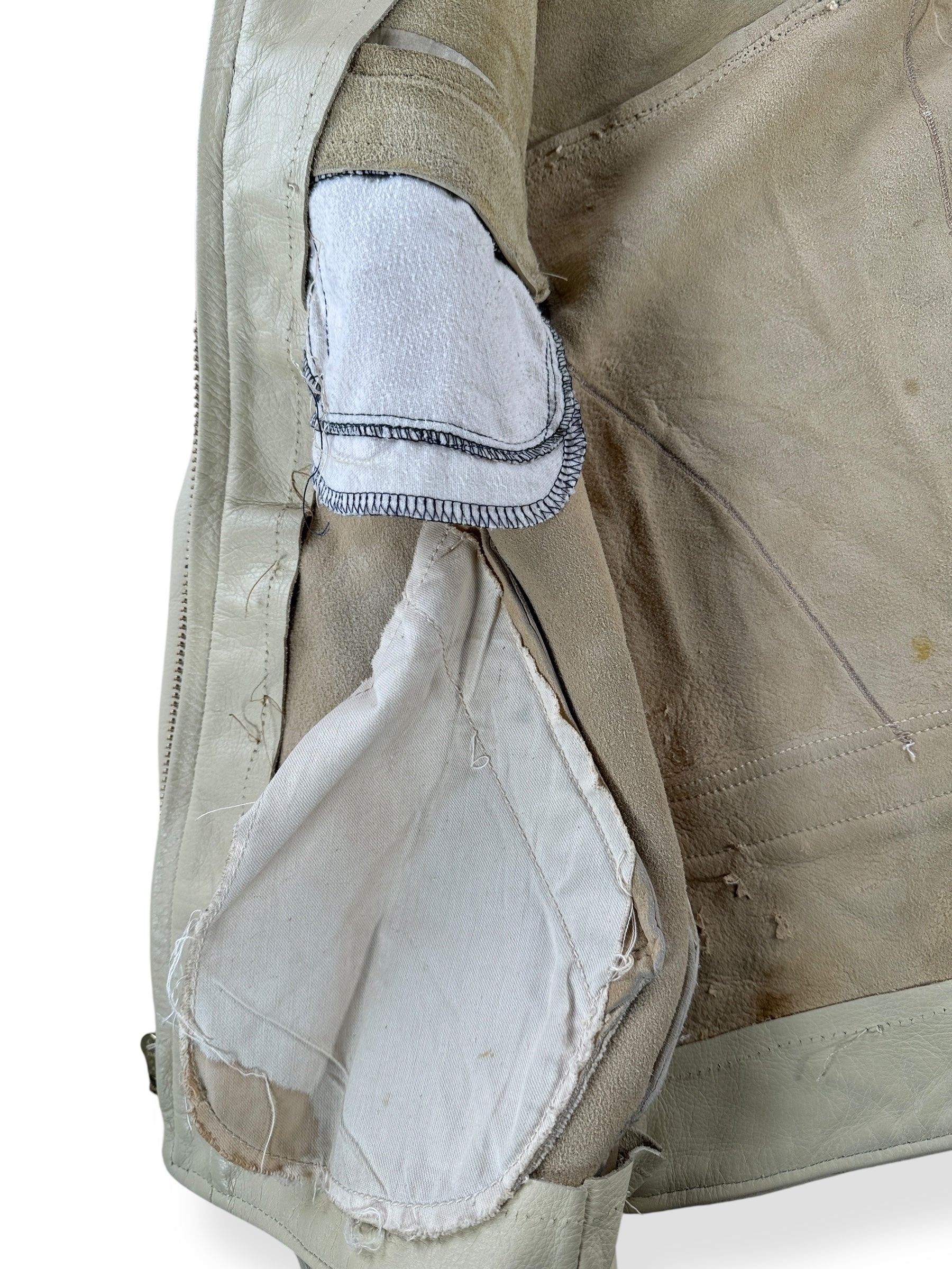 Unlined Interior on Vintage Unlined Deerskin Jacket SZ M