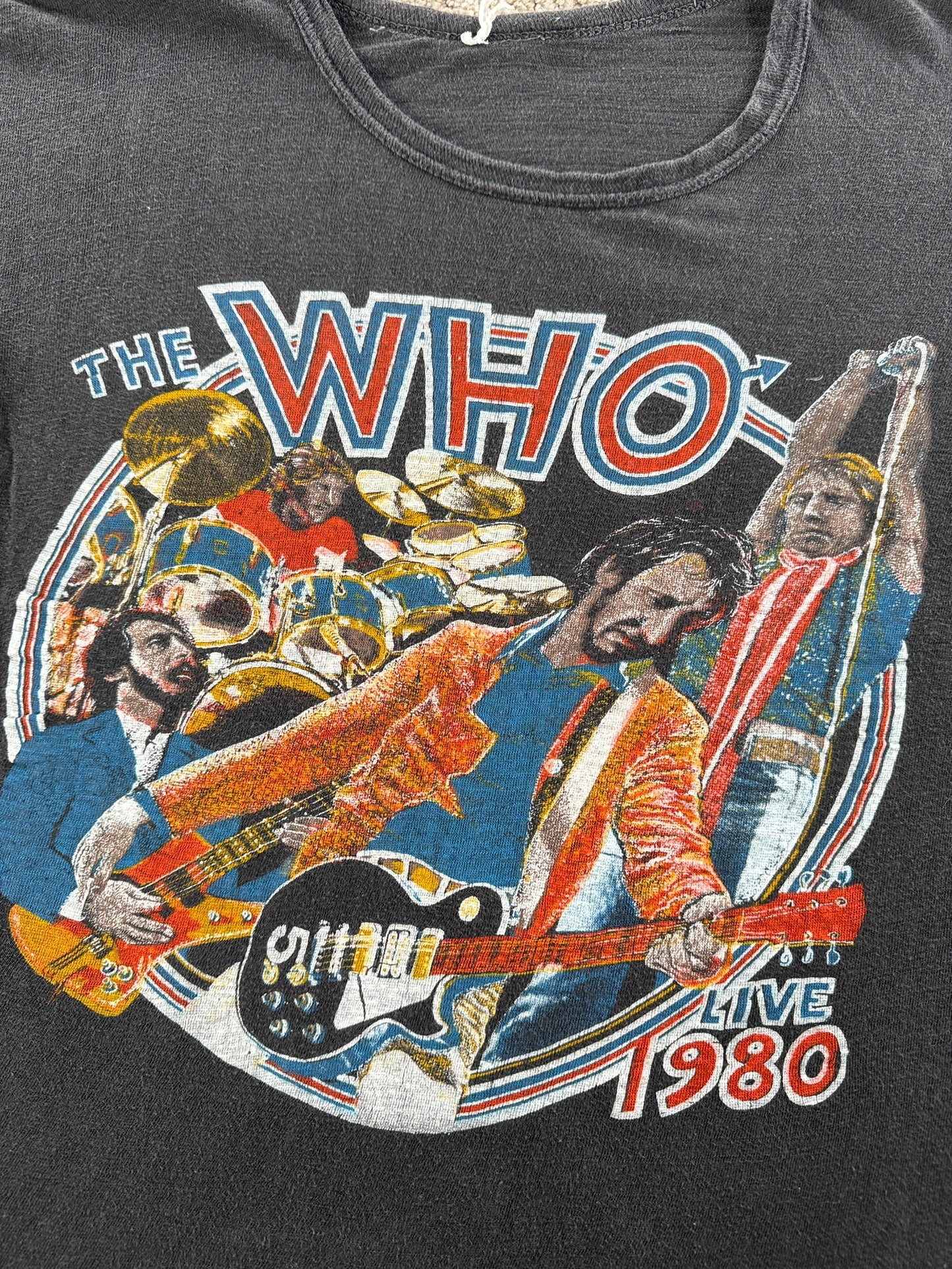 Graphic of Vintage 80s The Who Band Tee SZ XS/S