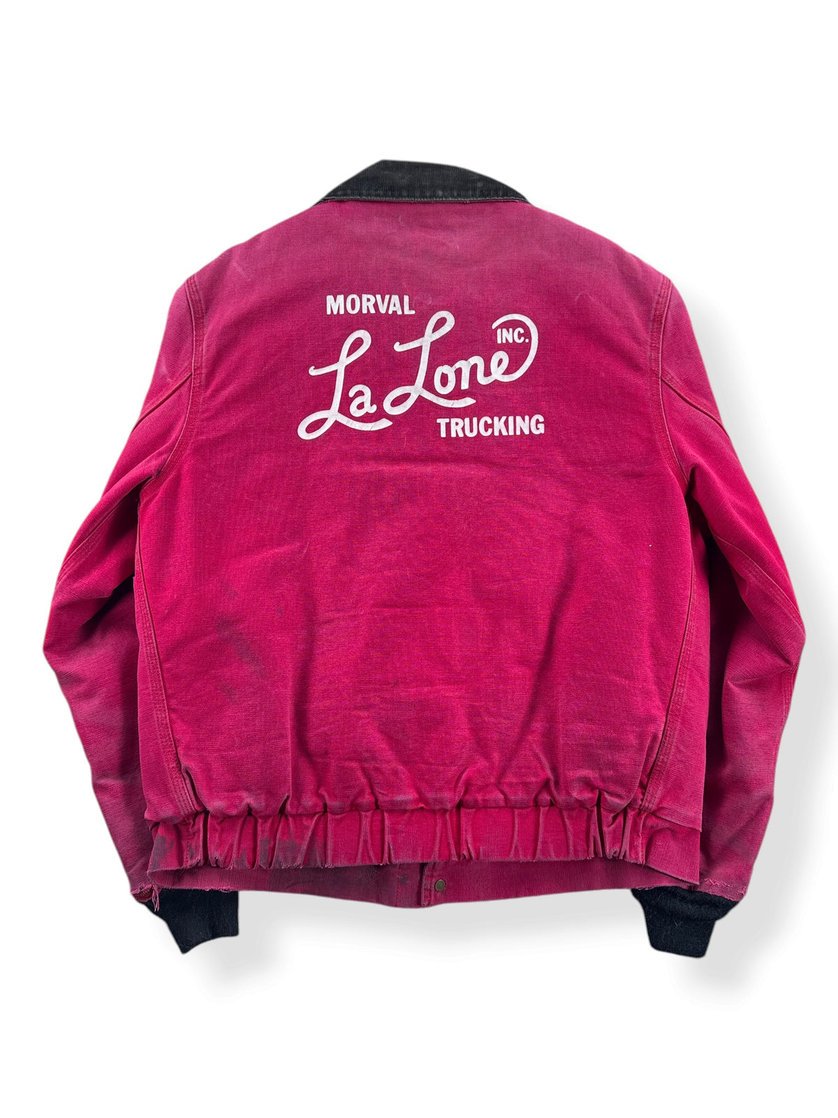 Back of Vintage Carhartt Red Round Collar Santa Fe Jacket SZ XL