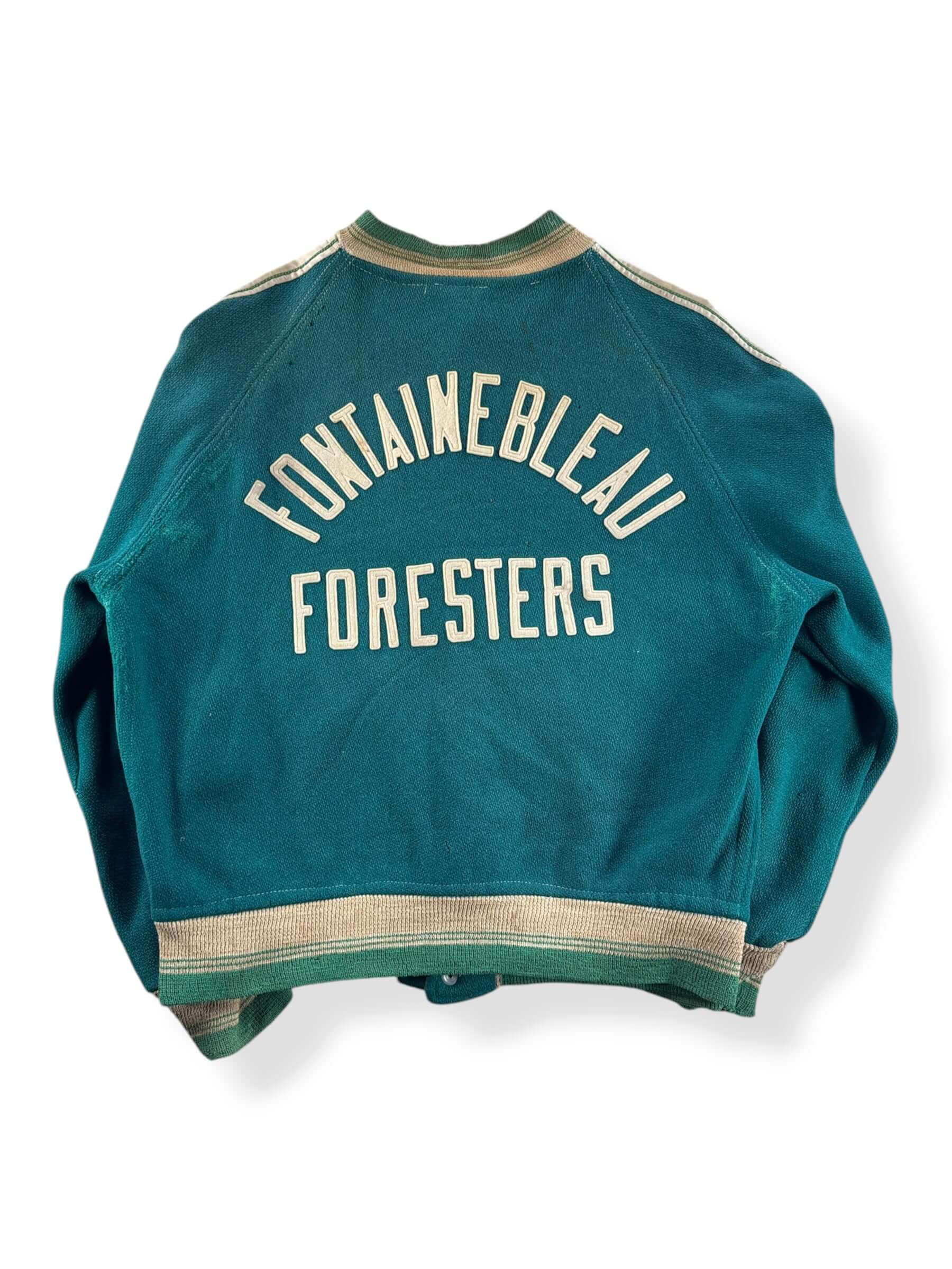 Back of Vintage 1952 Fontainebleau Foresters Varsity Jacket SZ M