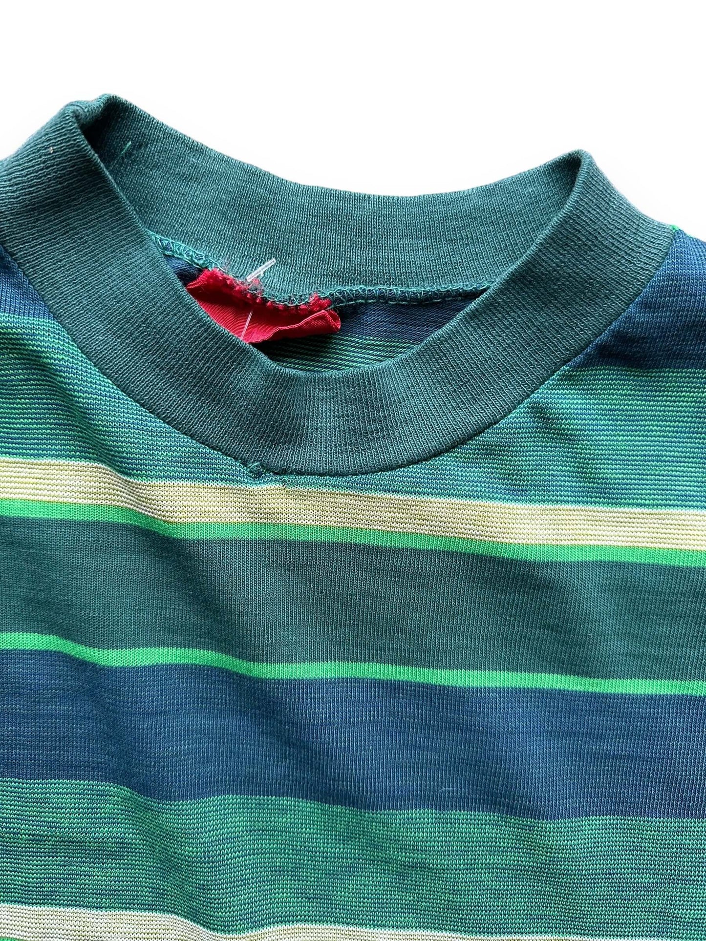 Tag View of Vintage Surfer Striped Shirt SZ L | Barn Owl Vintage Seattle