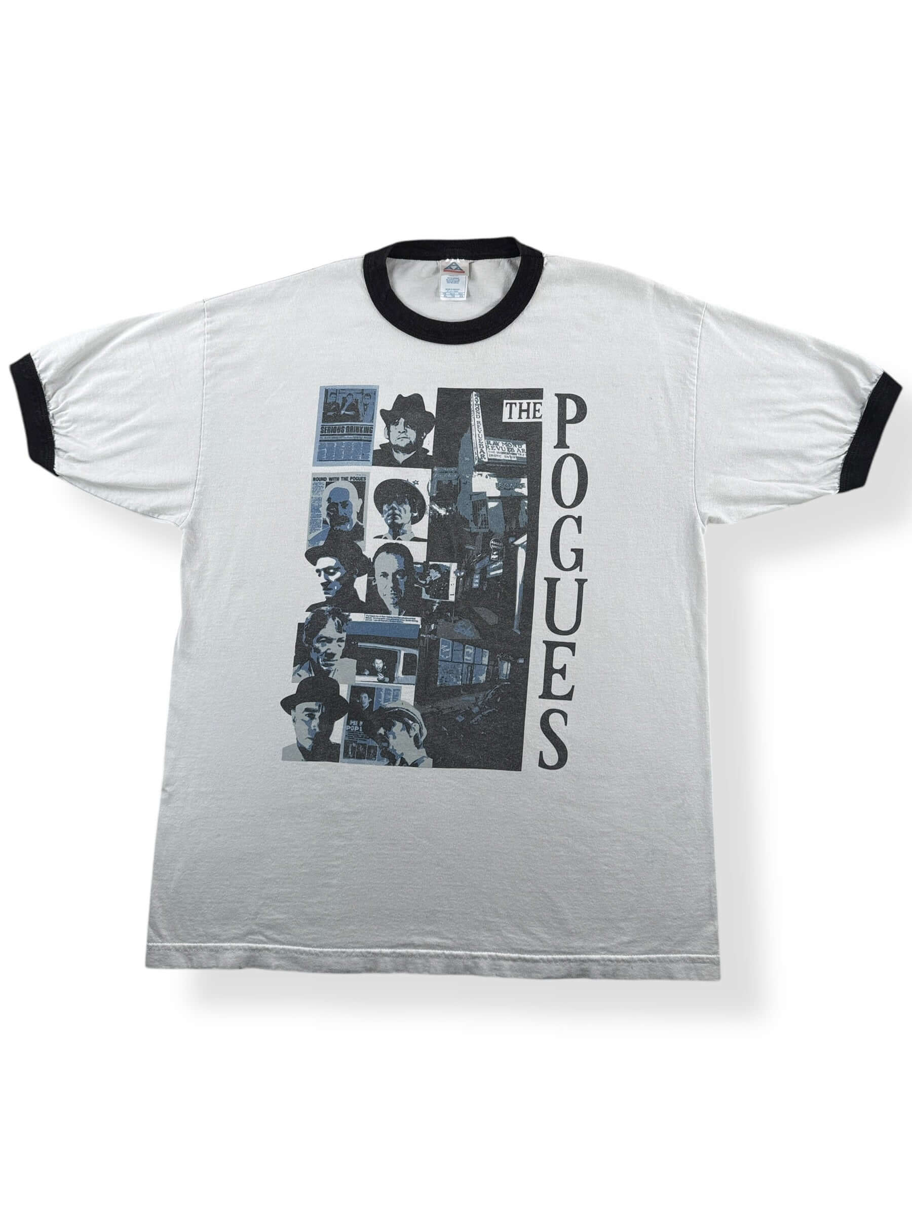 Front of Vintage 2000s Era Pogues Ringer Tee SZ XL