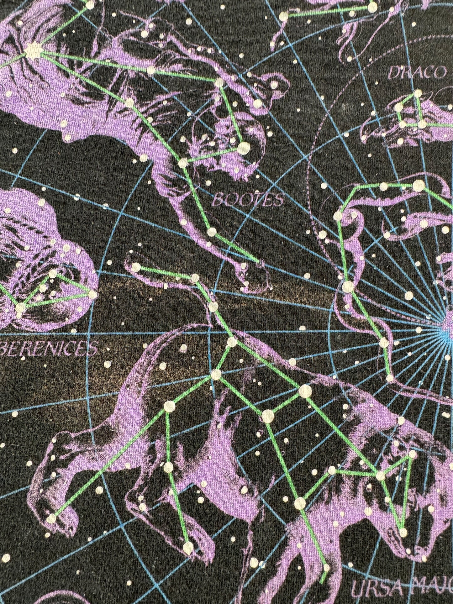 Staining on Vintage Liquid Blue Constellations AOP Tee SZ XL