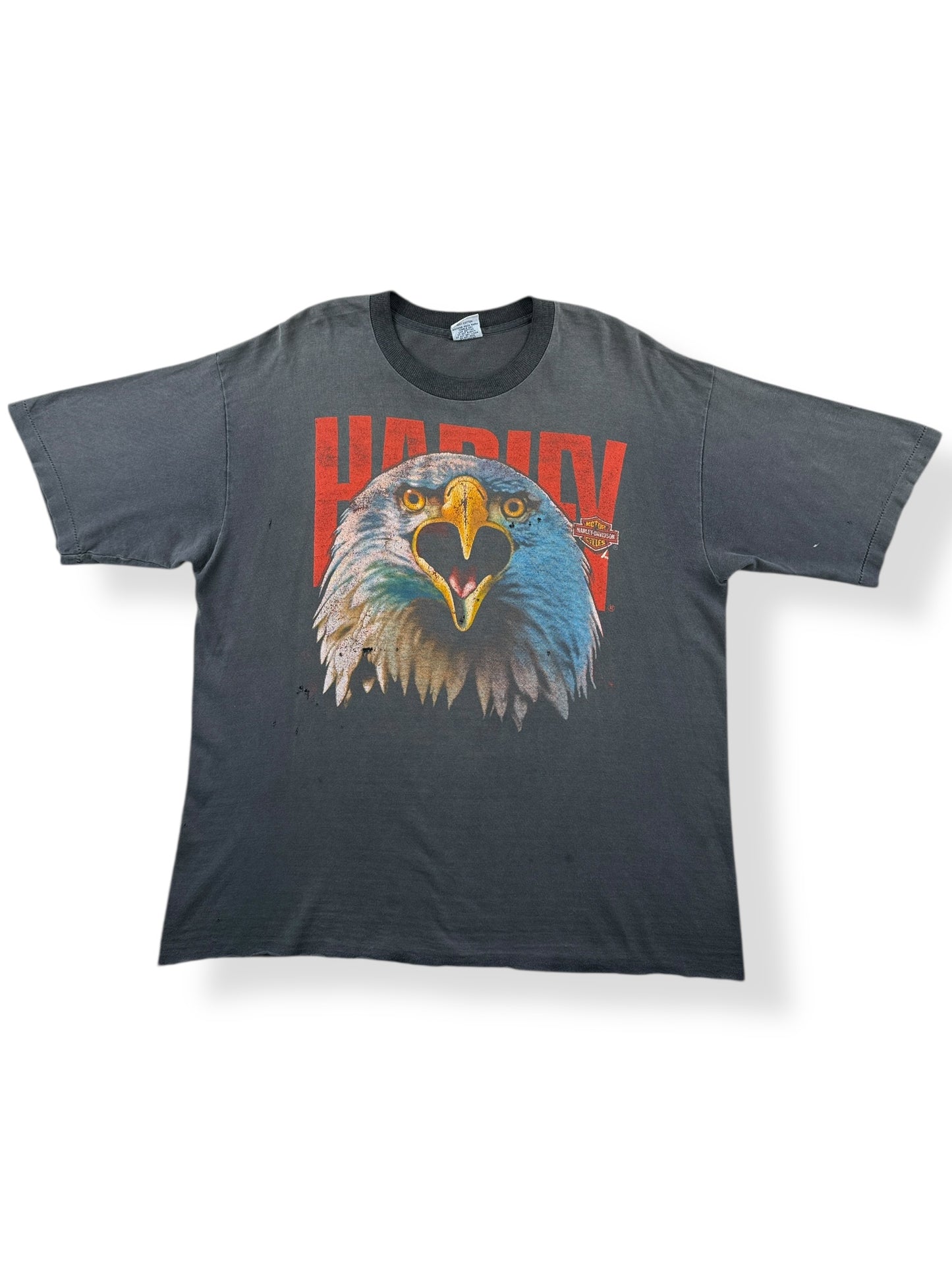 Front of Vintage 80s Era Grand Junction Harley-Davidson Eagle Tee SZ XL
